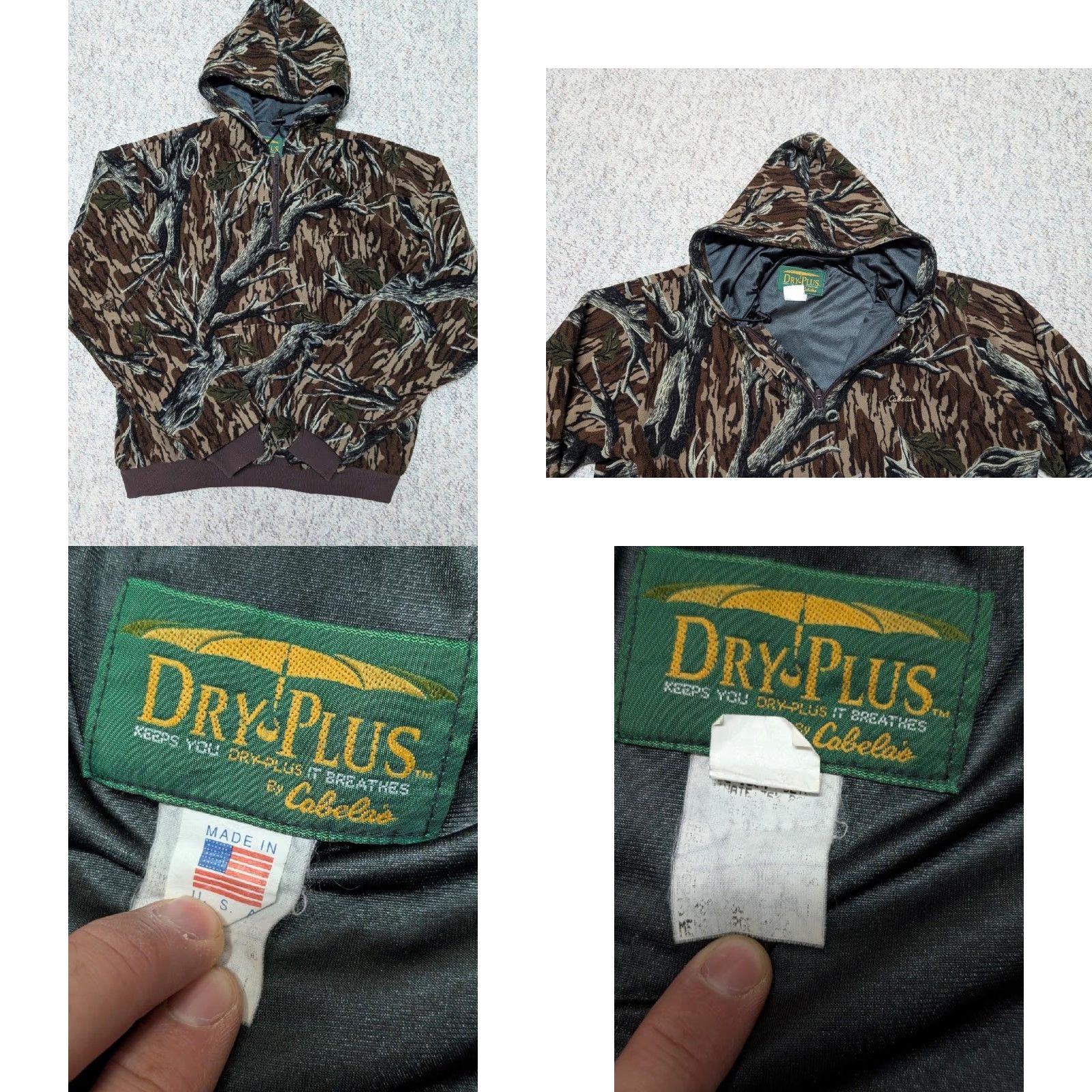 Vintage VINTAGE Cabela's jacket Hoodie M CAMO Mossy Oak USA Made Pullover Zip Mens Size US M / EU 48-50 / 2 - 8 Thumbnail