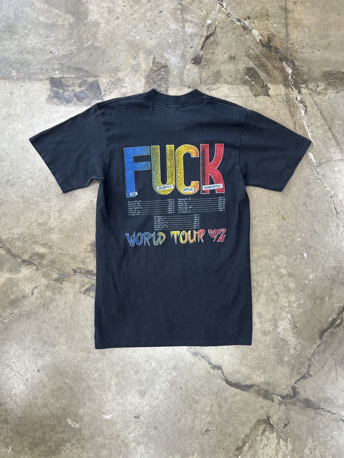 Band Tees Vintage 1992 Van Halen Live Fuck World Tour Tee Oneita Large Size US L / EU 52-54 / 3 - 5 Thumbnail