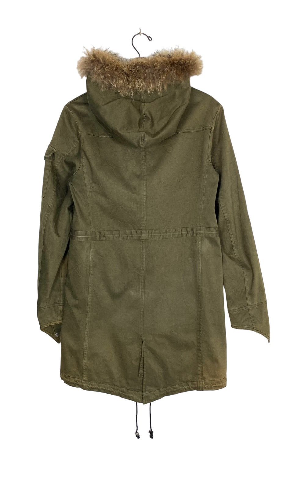 Shellac Rare‼️ Shade by Shellac Parka Fur Hoodie Fishtail Size S / US 4 / IT 40 - 3 Thumbnail
