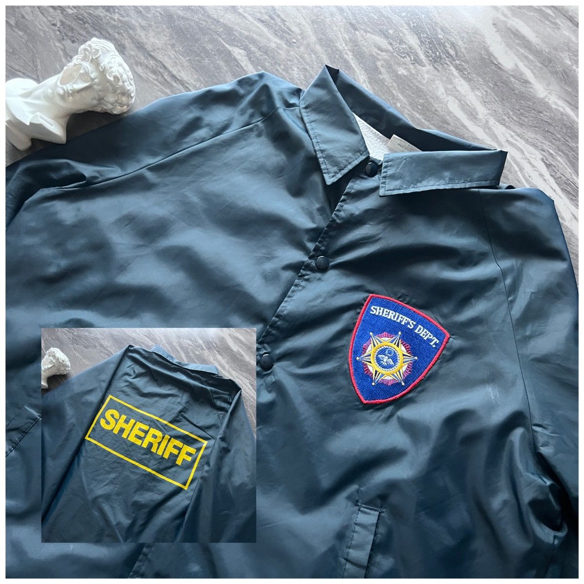 Sheriff Dept : Light Jacket Made In Usa Cop Double Size