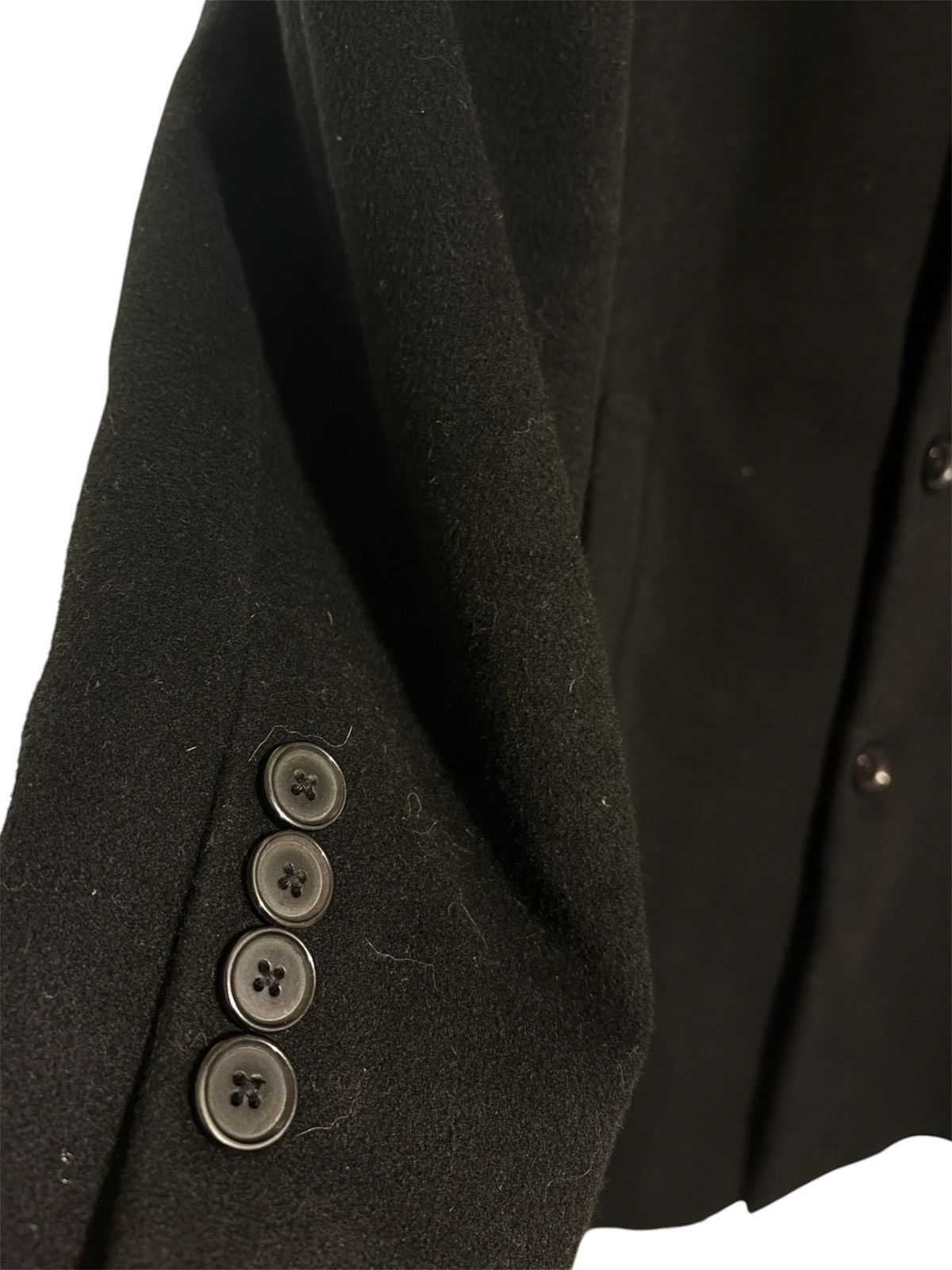 Vintage Vintage Black Cotton Blazer Size 40L - 2 Thumbnail
