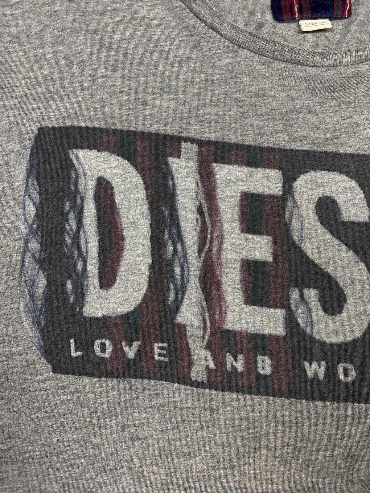 Diesel Vintage Diesel Love and Workwear Big Logo Punk T Shirt Size US L / EU 52-54 / 3 - 6 Thumbnail