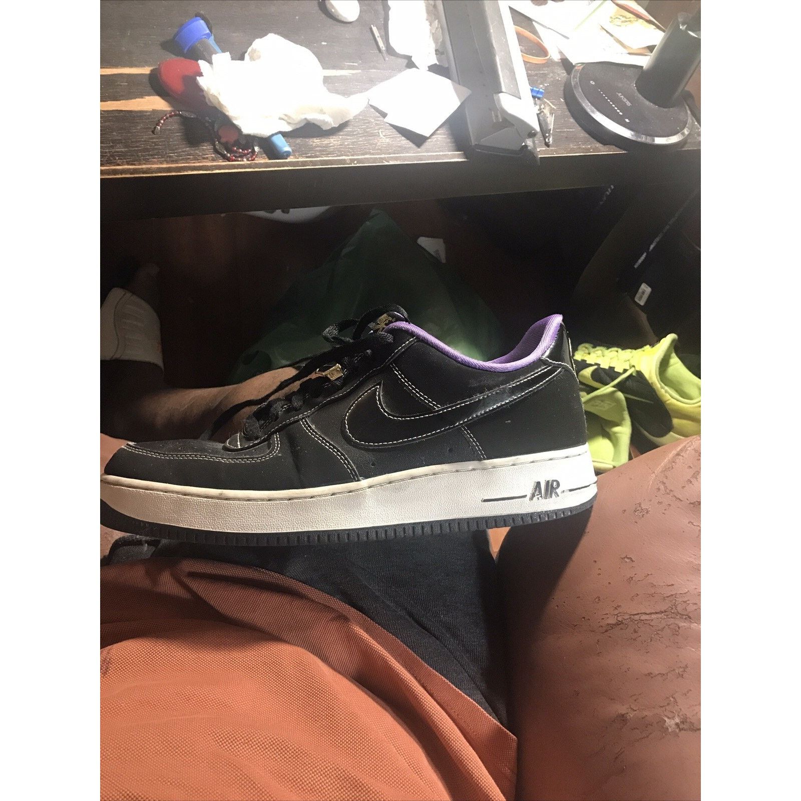 Nike Size 12 - Nike Air Force 1 '07 LV8 EMB Low Champ - Lakers Size US 12 / EU 45 - 2 Thumbnail