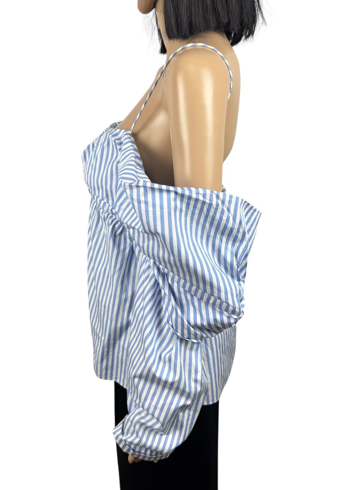 JW Anderson JW Anderson Blouse Off-the-shoulder with Ruching Striped Size L / US 10 / IT 46 - 5 Thumbnail