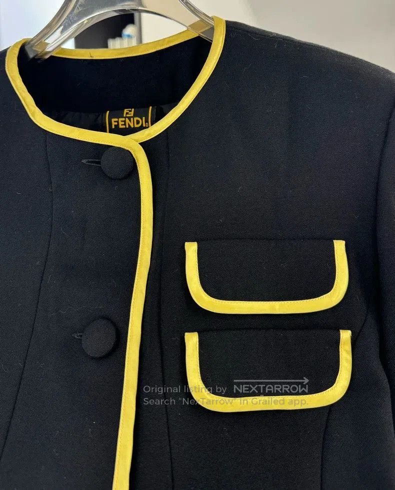 Chanel Black Wool Court Style Trimmed Coat . Size US M / EU 48-50 / 2 - 5 Thumbnail