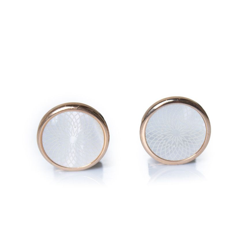 Other RT London, gold and mother of pearl spiral cufflinks Size ONE SIZE - 1 Thumbnail
