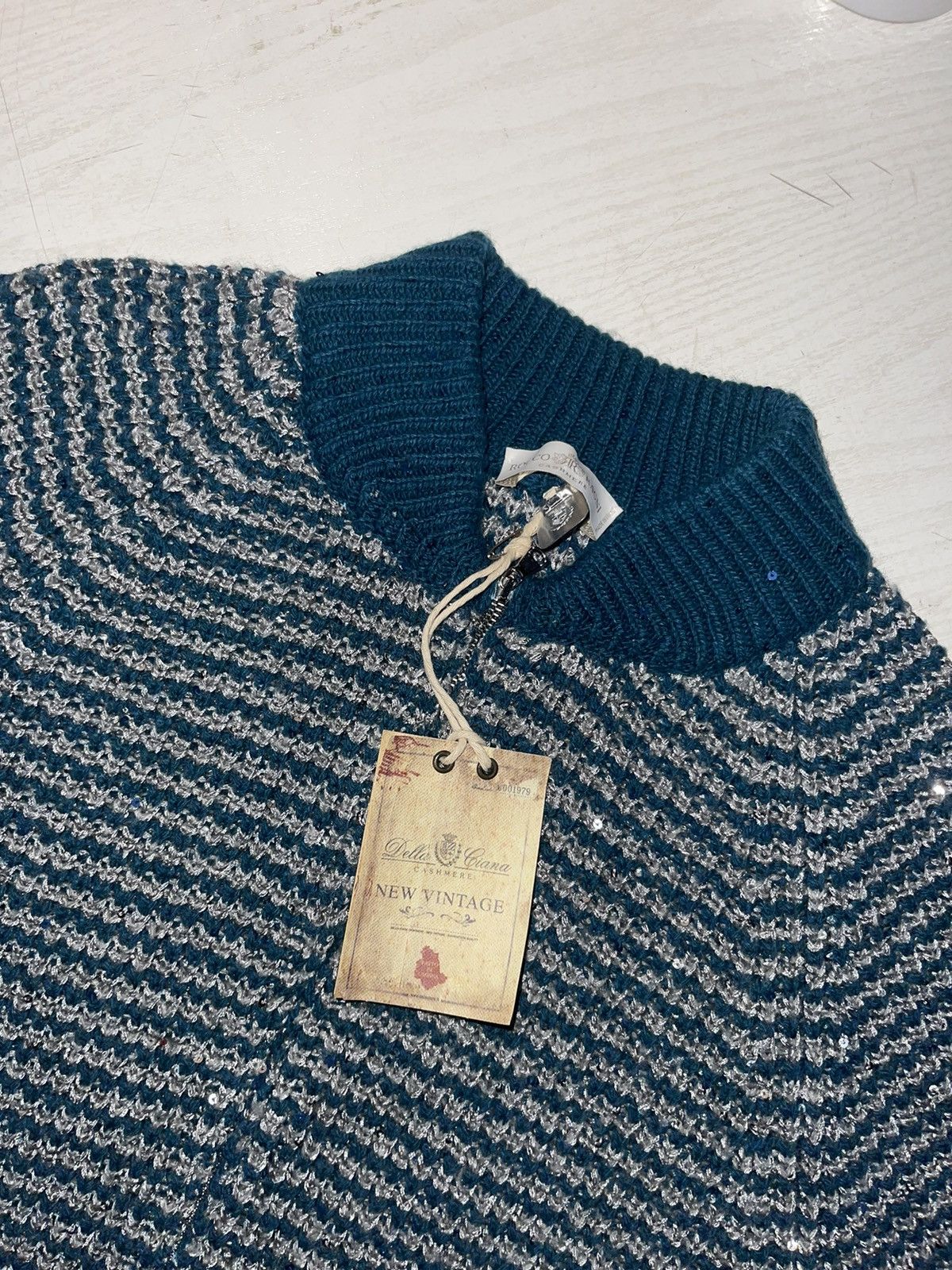 Other Rocco Ragni Cashmere Blue Knit Jacket Size 44 Made in Italy Size M / US 6-8 / IT 42-44 - 10 Thumbnail