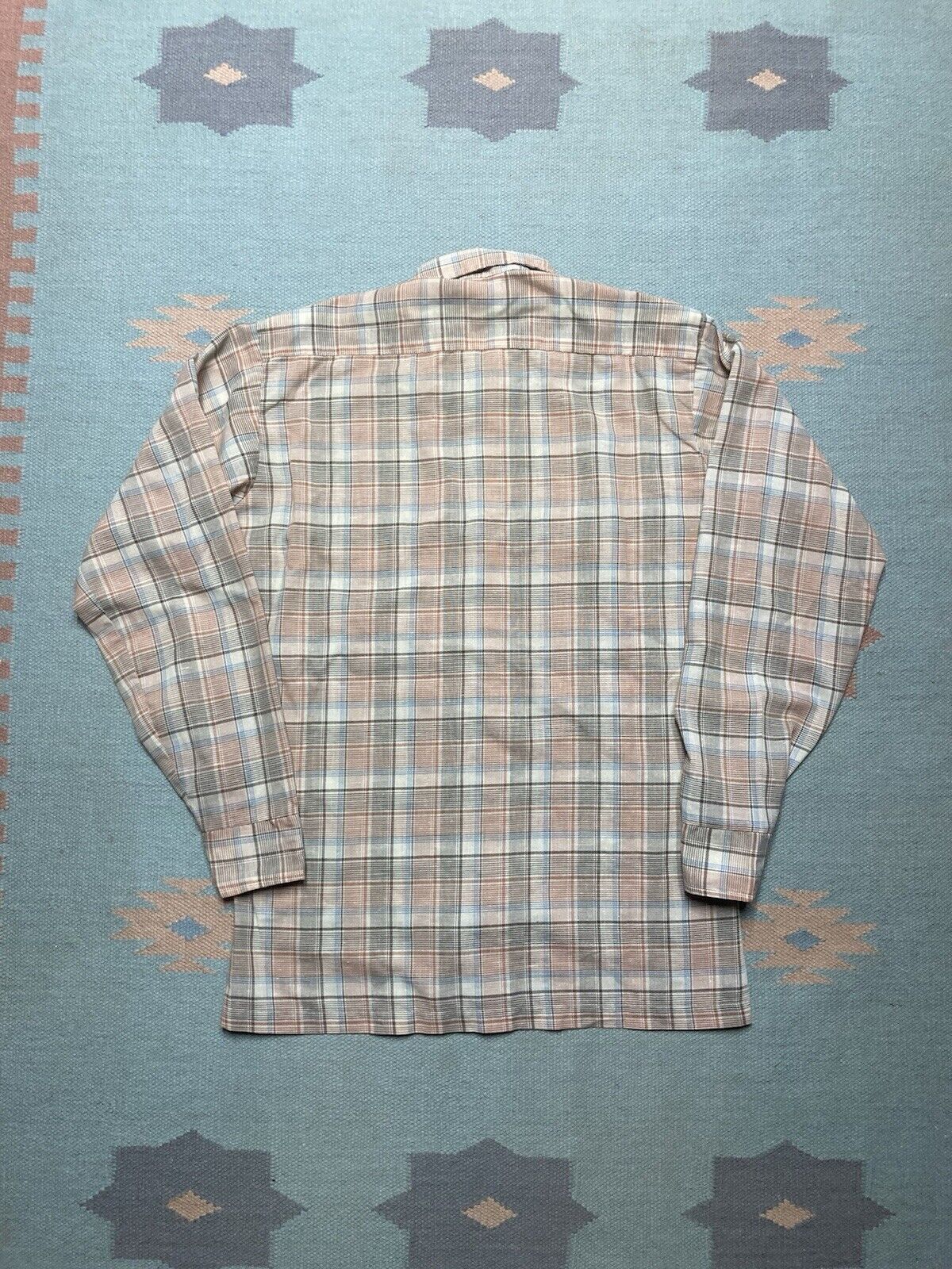 Vintage Vtg 80s button shirt lightweight poly cotton plaid medium Size US M / EU 48-50 / 2 - 5 Thumbnail