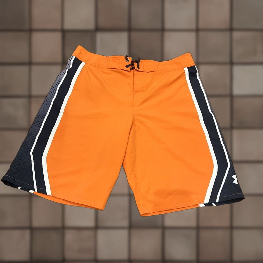 Under Armour Under Armour Surf HeatGear Board Shorts Mens 36 Orange Quick Dry Pockets Beach Surf Size US 36 / EU 52 - 1 Thumbnail