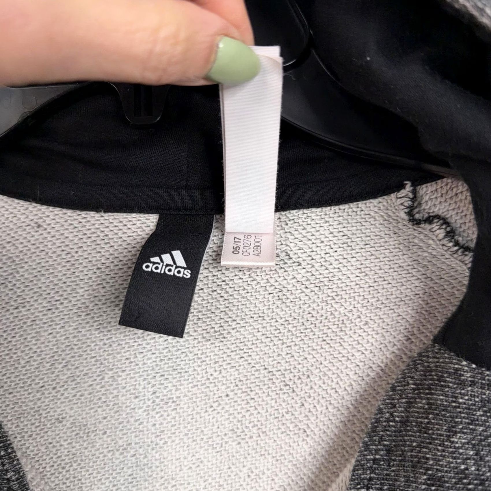 Adidas Adidas Hoodie Womens Small Heather Gray Full Zip Terry Sweatshirt Logo Jacket Size S / US 4 / IT 40 - 5 Thumbnail