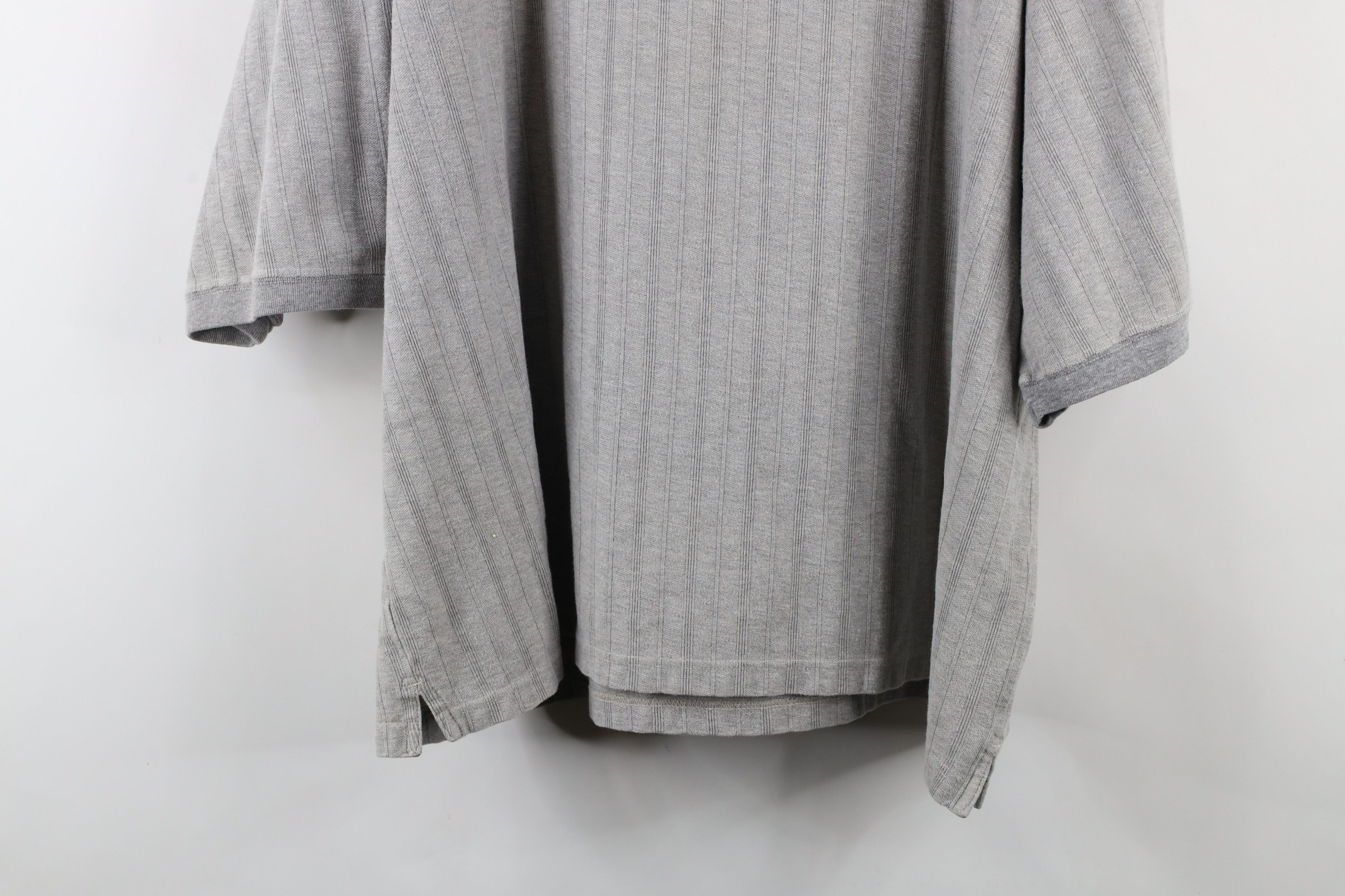 Vintage Vintage 90s Streetwear Ribbed Knit Henley T-Shirt Gray Size US XXL / EU 58 / 5 - 11 Thumbnail