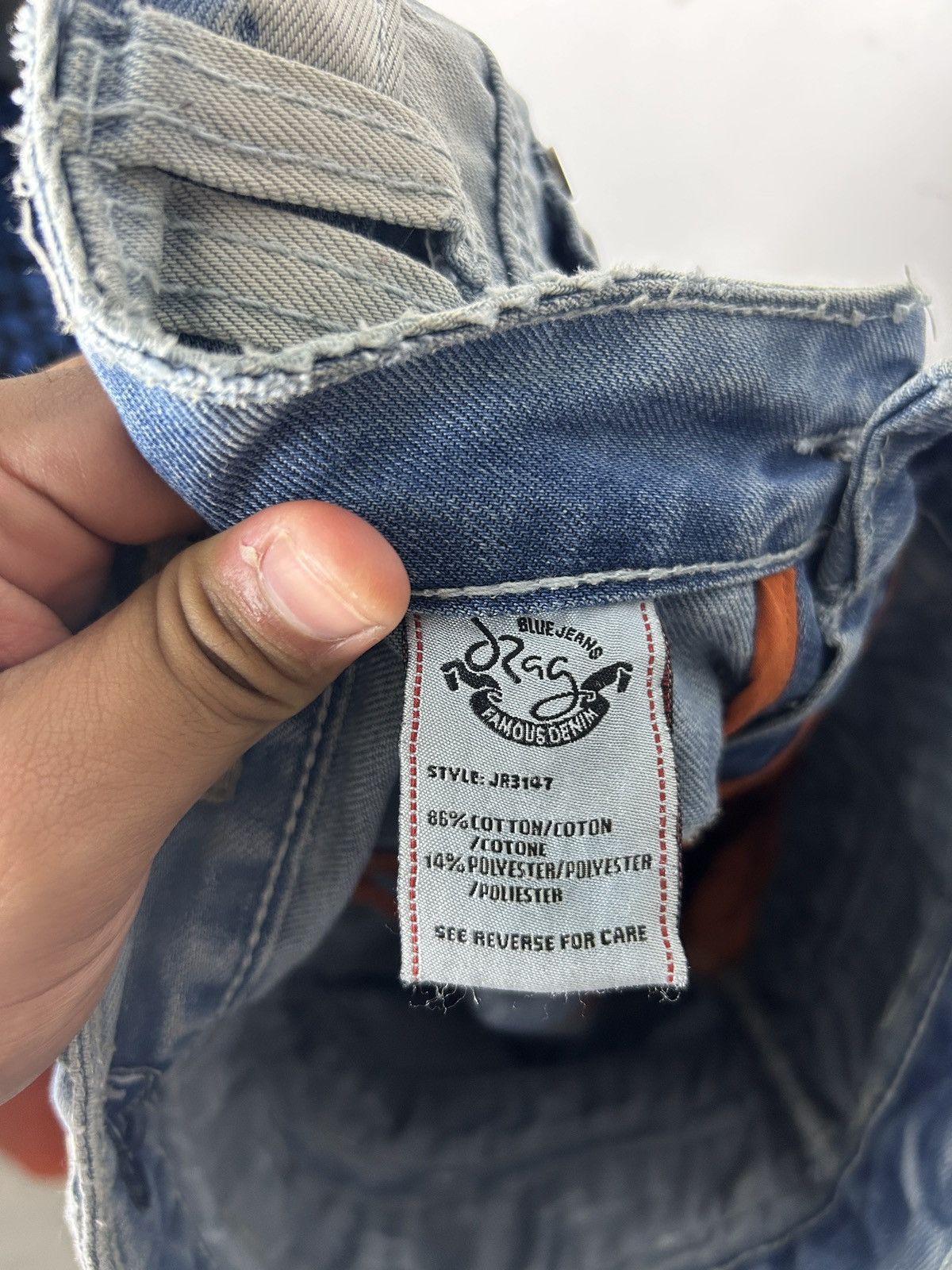 Japanese Brand Blue Jeans Rag Famous Denim Multipocket Japan Style Size US 35 - 14 Thumbnail