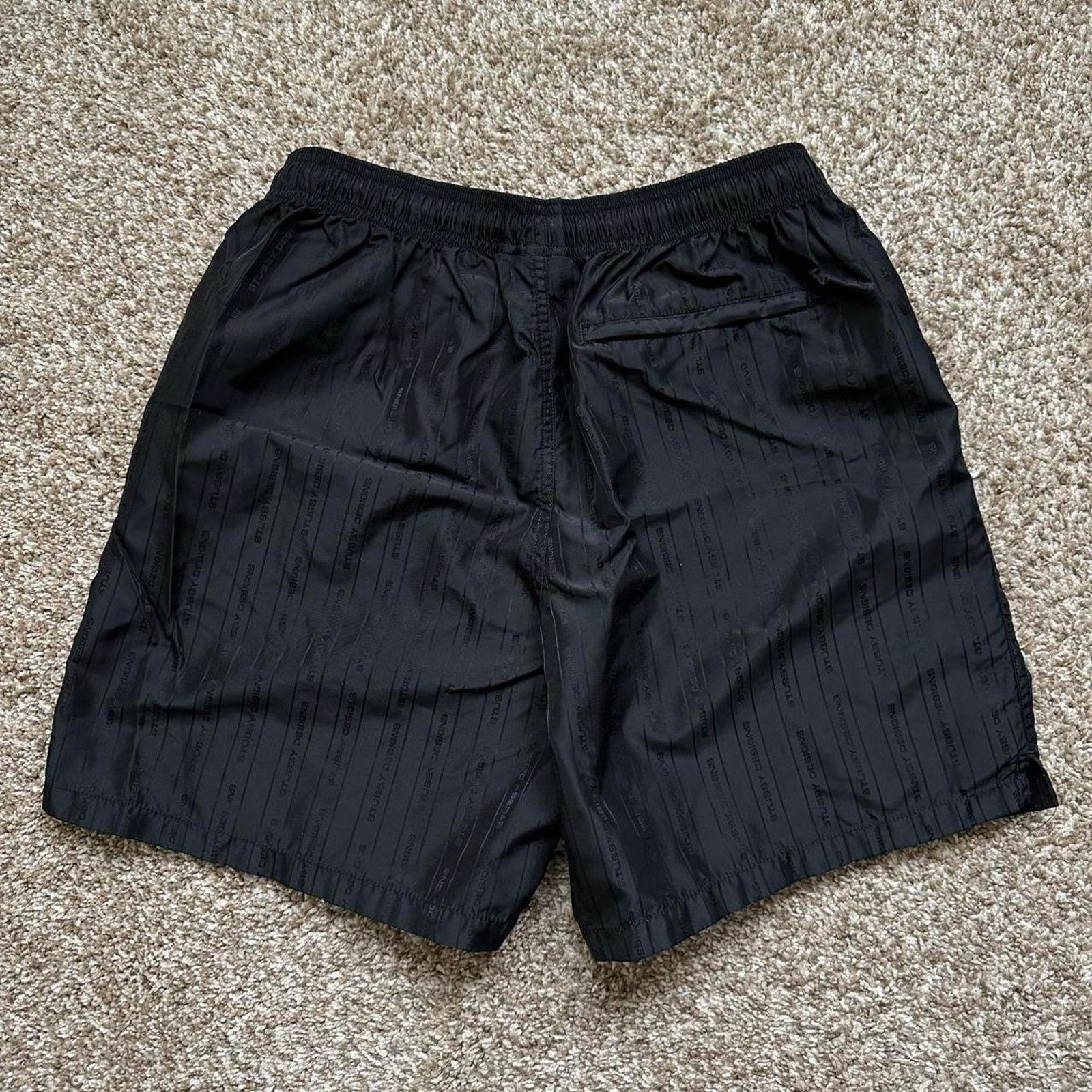 Stussy Black striped Stussy Swim Suit Bathing Suit Trunks Shorts Size US 31 - 5 Thumbnail