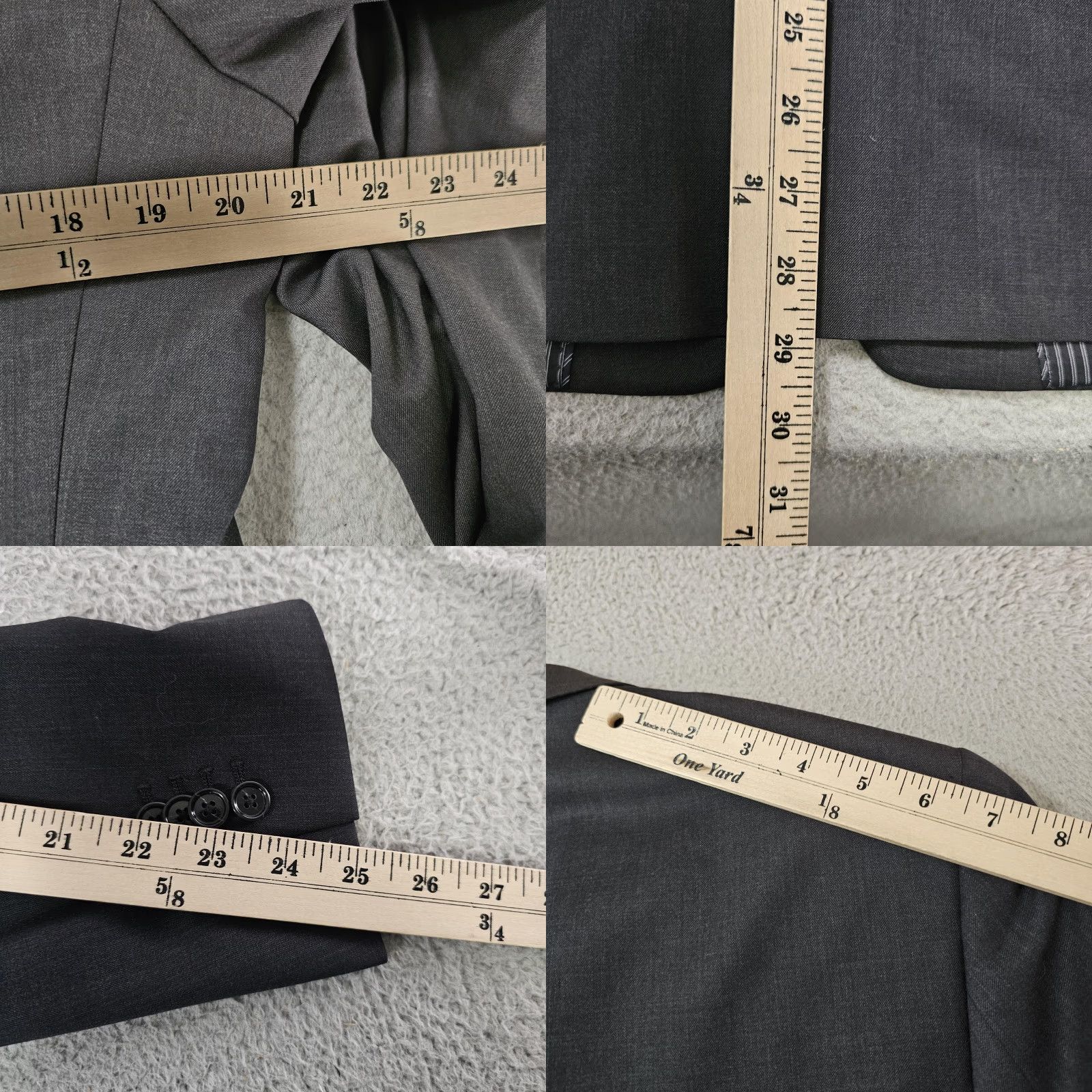 Banana Republic Banana Republic Suit Jacket Mens 40R Gray Wool Regular Fit Two-Button Notch Lapel 120s Marzotto Business Formal Wedding Size 40R - 8 Thumbnail