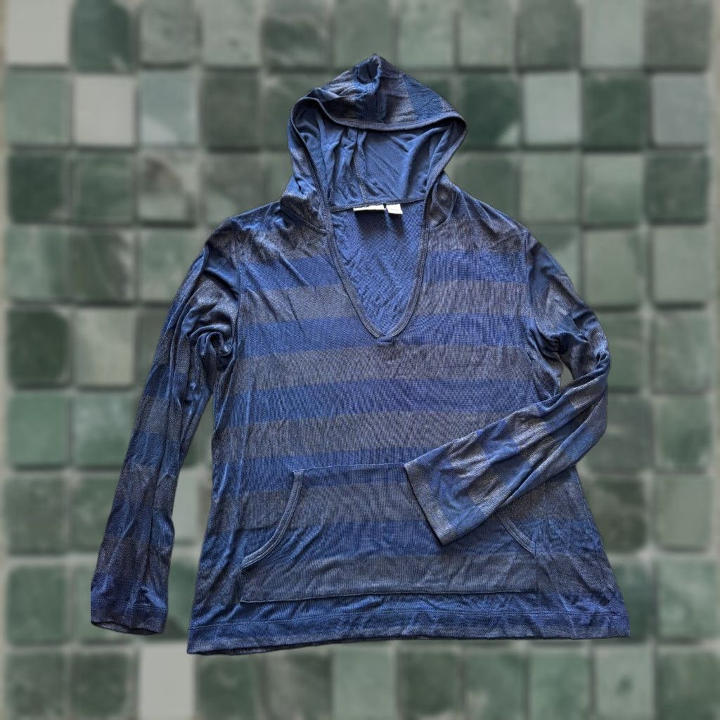 Vintage Chico's Travelers Jacket Womens Size 2 Hooded Light Weight Blue Zip Hoodie Jacket Regular Women Size XS / US 0-2 / IT 36-38 - 1 Thumbnail