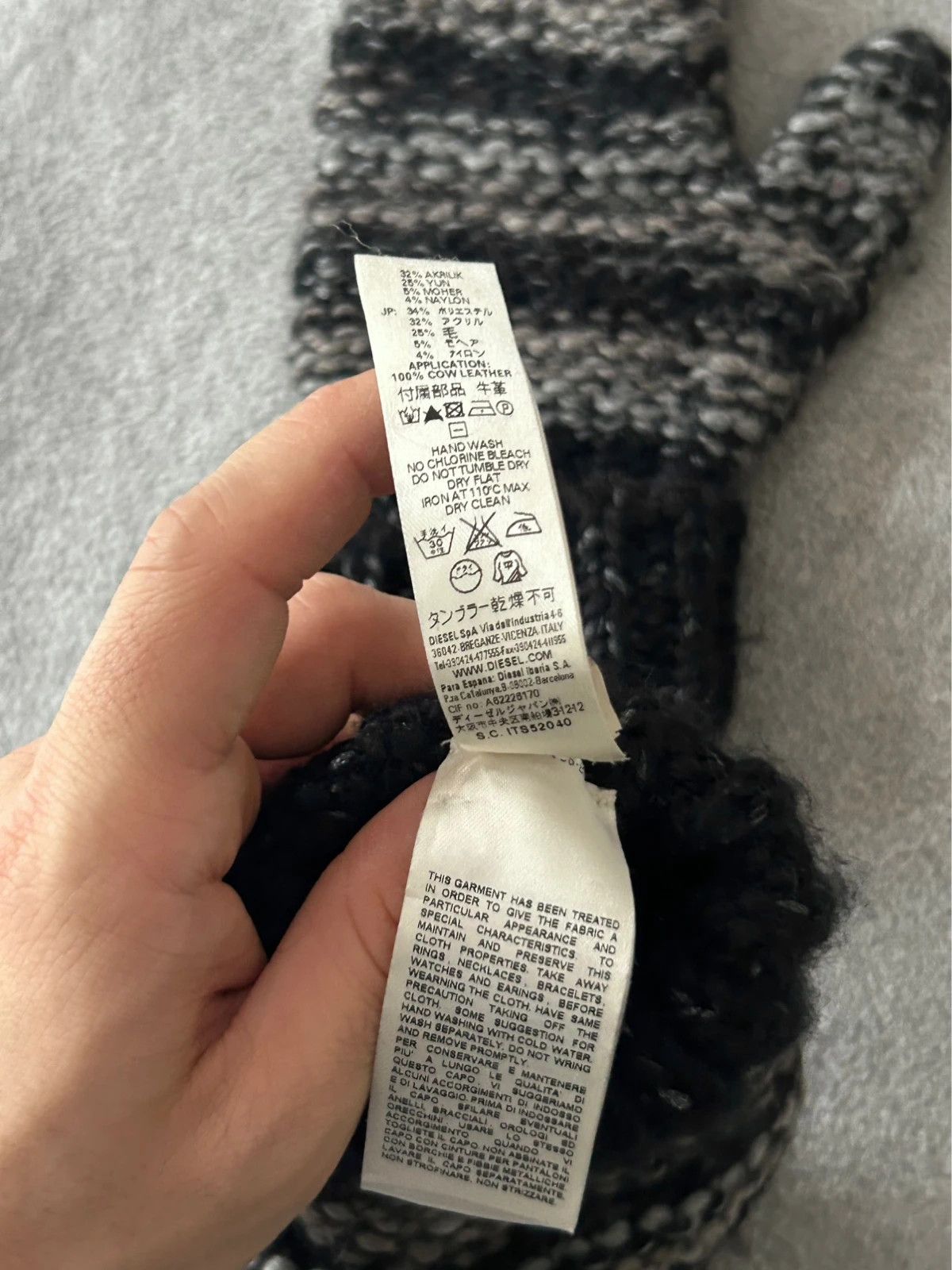 Diesel Diesel Winter Gloves Size ONE SIZE - 5 Thumbnail