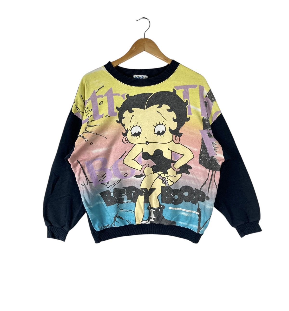 Vintage Vintage 90s Cartoon Betty Boop Fullprint Crewneck Sweatshirt Size US M / EU 48-50 / 2 - 1 Thumbnail