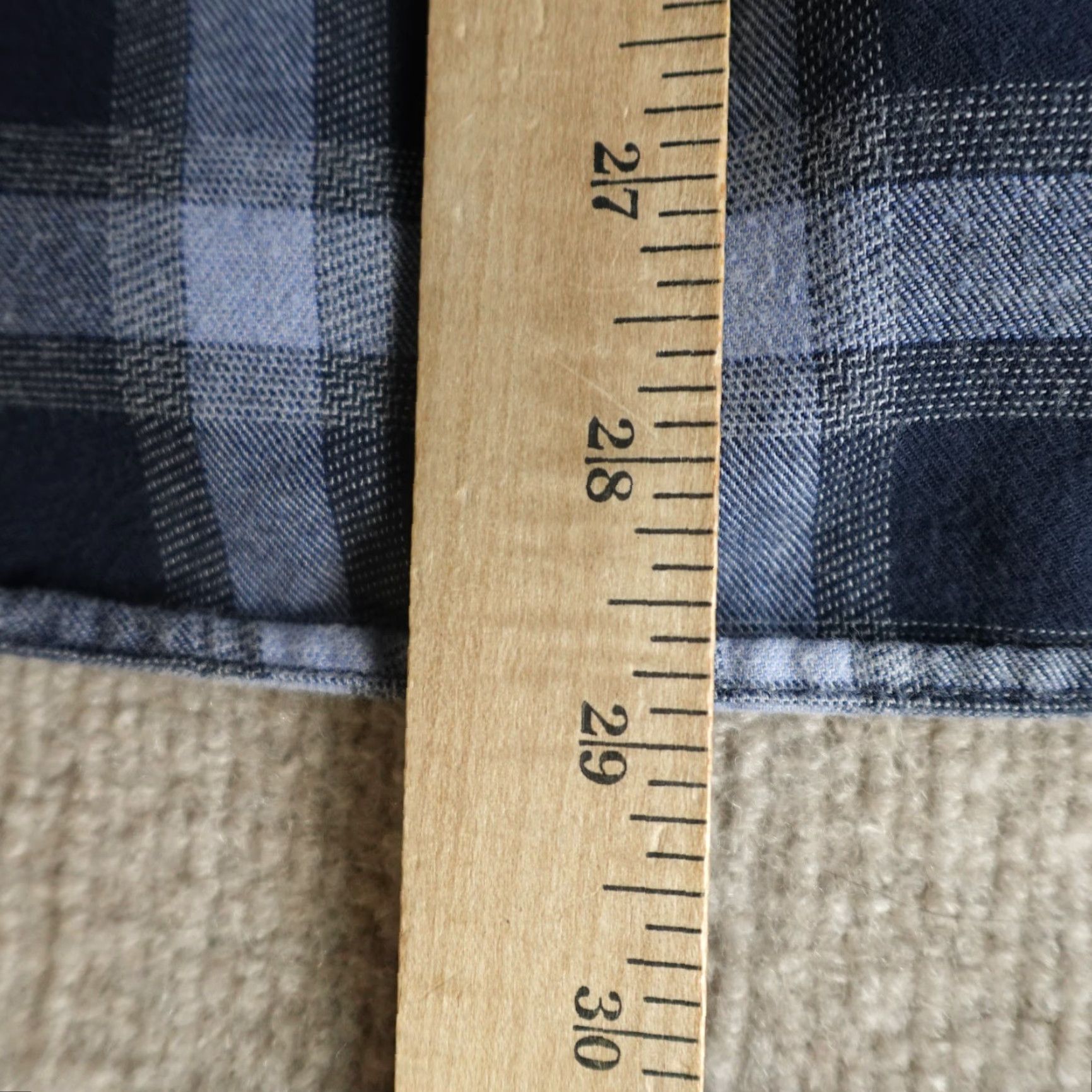 Billy Reid VINTAGE Billy Reid Shirt 2XL Blue Plaid Flannel Button Down Made in Portugal - Men’s, Regular, Cotton, Long Sleeve, Button-Up, Collared, Blues Age Size US XXL / EU 58 / 5 - 4 Thumbnail