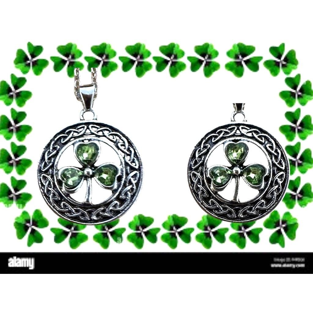 Handmade Shamrock Necklace New Celtic Knot Open Cut Design 18 in Chai Size ONE SIZE - 4 Thumbnail