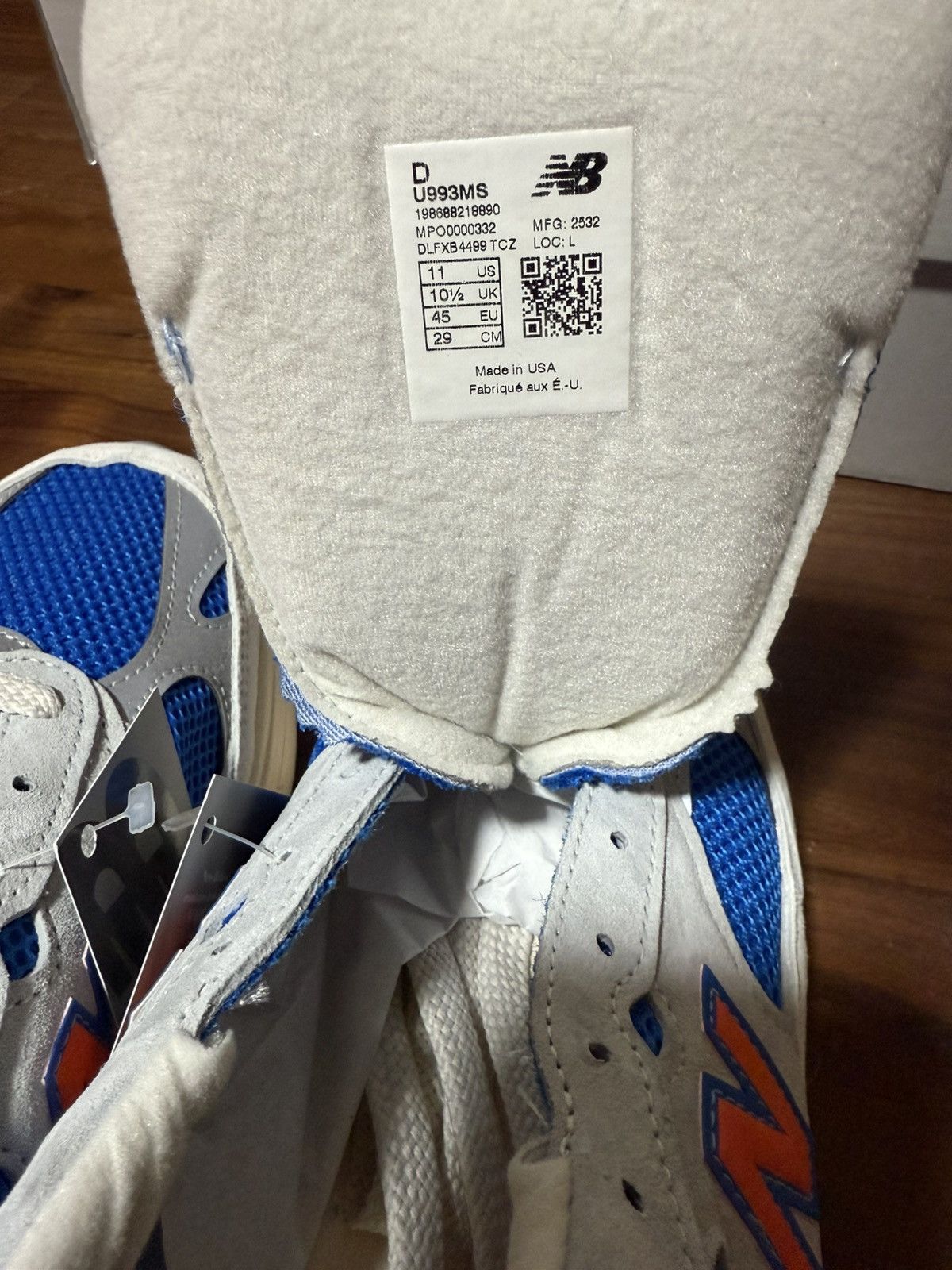 Kith × New Balance Kith & New Balance for Madison Square Garden Made in USA 993 Size US 11 / EU 44 - 7 Thumbnail