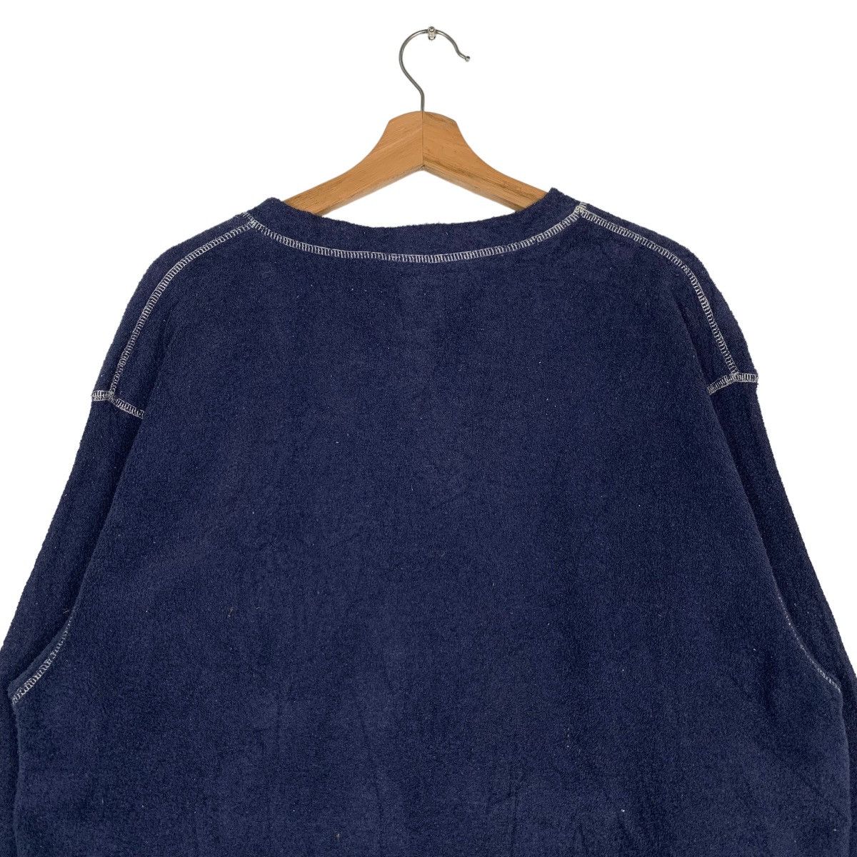 Stussy 90's STUSSY Embroidery Logo V Neck Fleece Sweater #0003-C1 Size US L / EU 52-54 / 3 - 14 Thumbnail