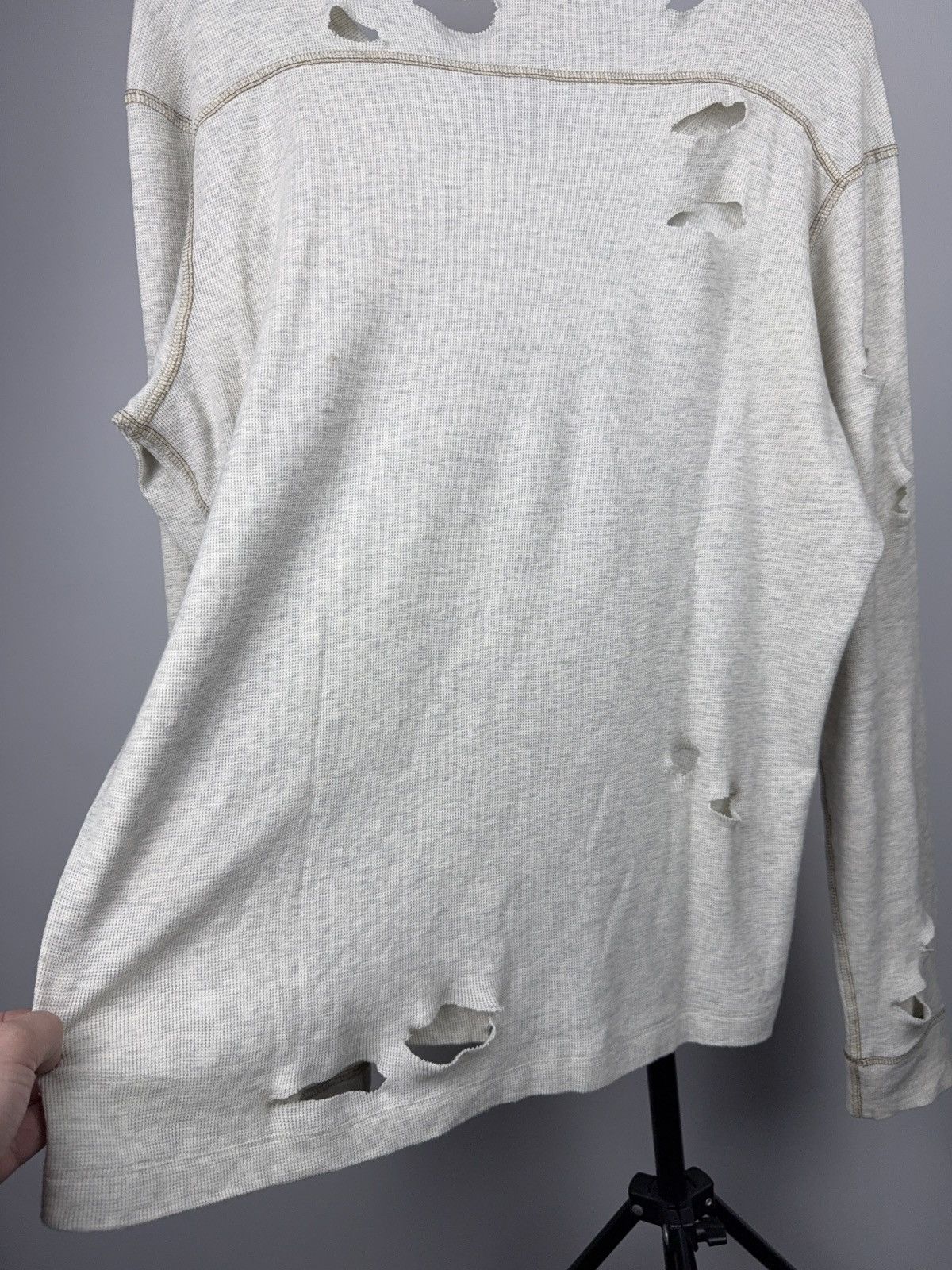 Diesel Diesel Y2K Avant Garde Distressed Thermal V-Neck Longsleeve Size US L / EU 52-54 / 3 - 15 Thumbnail