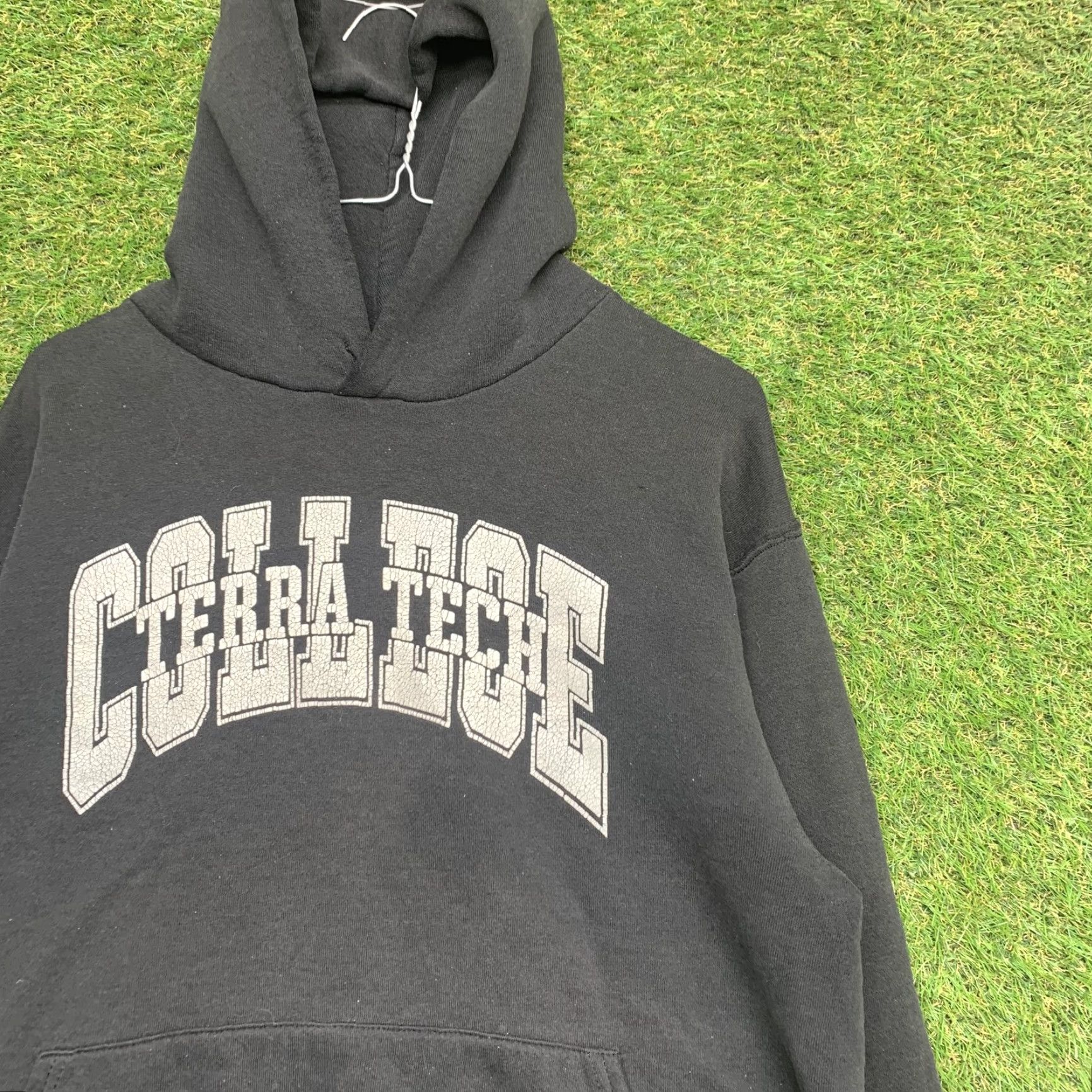 Russell Athletic Vintage Terra Tech College Hoodie Mens Large Russell Athletic USA 90s Pullover Size US L / EU 52-54 / 3 - 2 Thumbnail