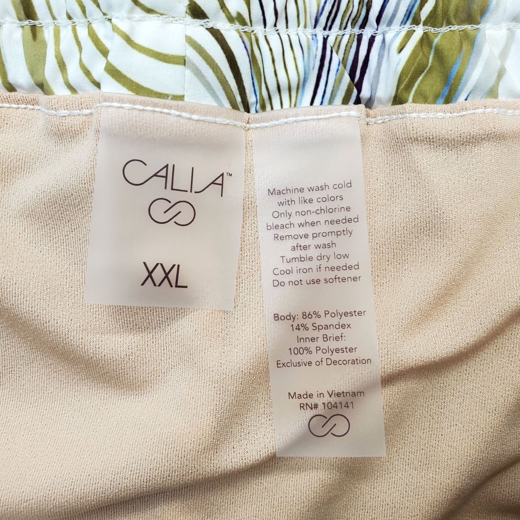 Vintage Calia Run Collection Infinity Shorts Women XXL Multi Lined Athletic Mid Rise Geometric Pattern Pockets Breathable Size 40" / US 18 - 7 Thumbnail