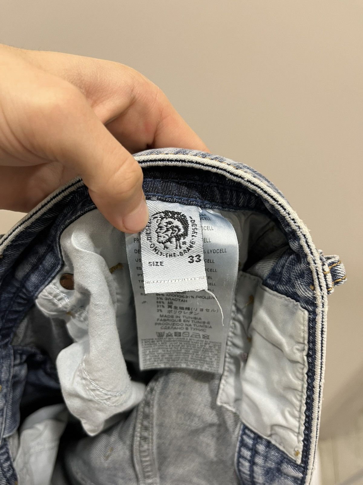 Diesel Distressed Denim Y2k Diesel Vintage Jeans Style Slim Size US 33 - 9 Thumbnail