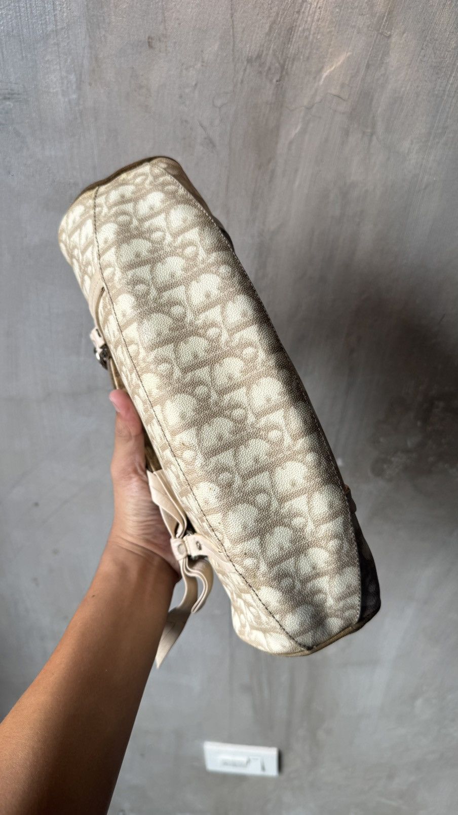 Dior Christian Dior Trotter Canvas Romantic Hand Bag PVC Beige Size ONE SIZE - 9 Thumbnail