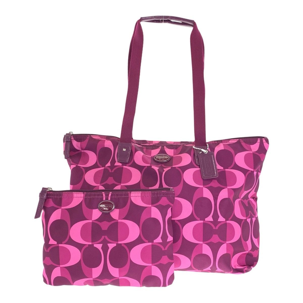 Coach Coach Coach Signature Nylon 2way Tote Bag Textile Shoulder Bag DUTY FREE for USA Size ONE SIZE - 1 Thumbnail
