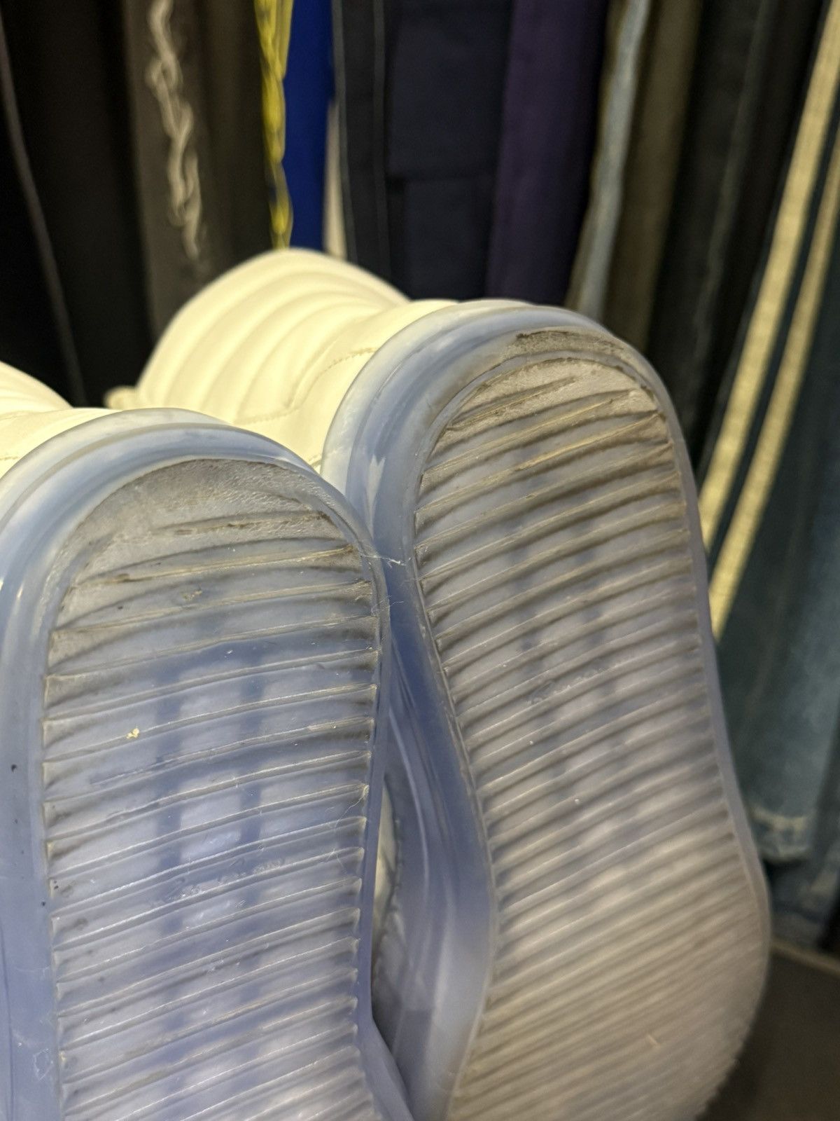 Rick Owens Rick owens geobasket chalk white blue transparent Size US 13 / EU 46 - 10 Thumbnail