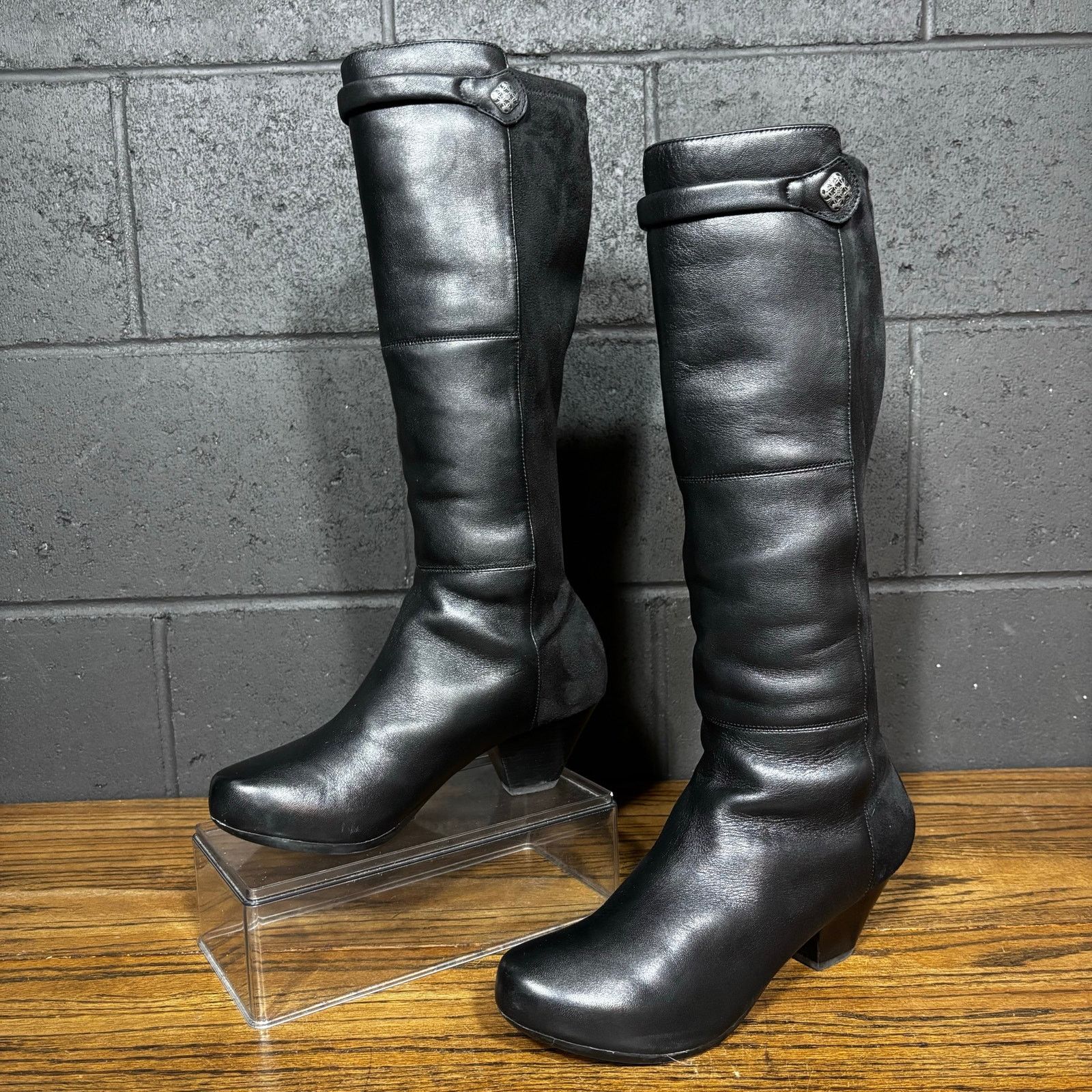 Dansko Dansko Black Leather Knee High Boots Size 39 Side Zip Size US 8.5 / IT 38.5 - 1 Thumbnail