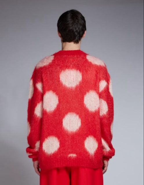 Marni o1w1db10824 Roundneck Sweater in Red White Size US M / EU 48-50 / 2 - 3 Thumbnail