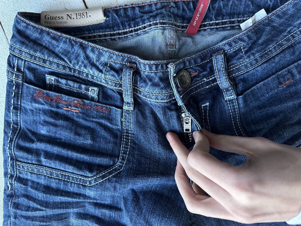 Guess FLARED 🚨00S GUESS WITH LOGO WOMEN BOOTCUT JEANS DARK BLUE Size 30" / US 8 / IT 44 - 5 Thumbnail