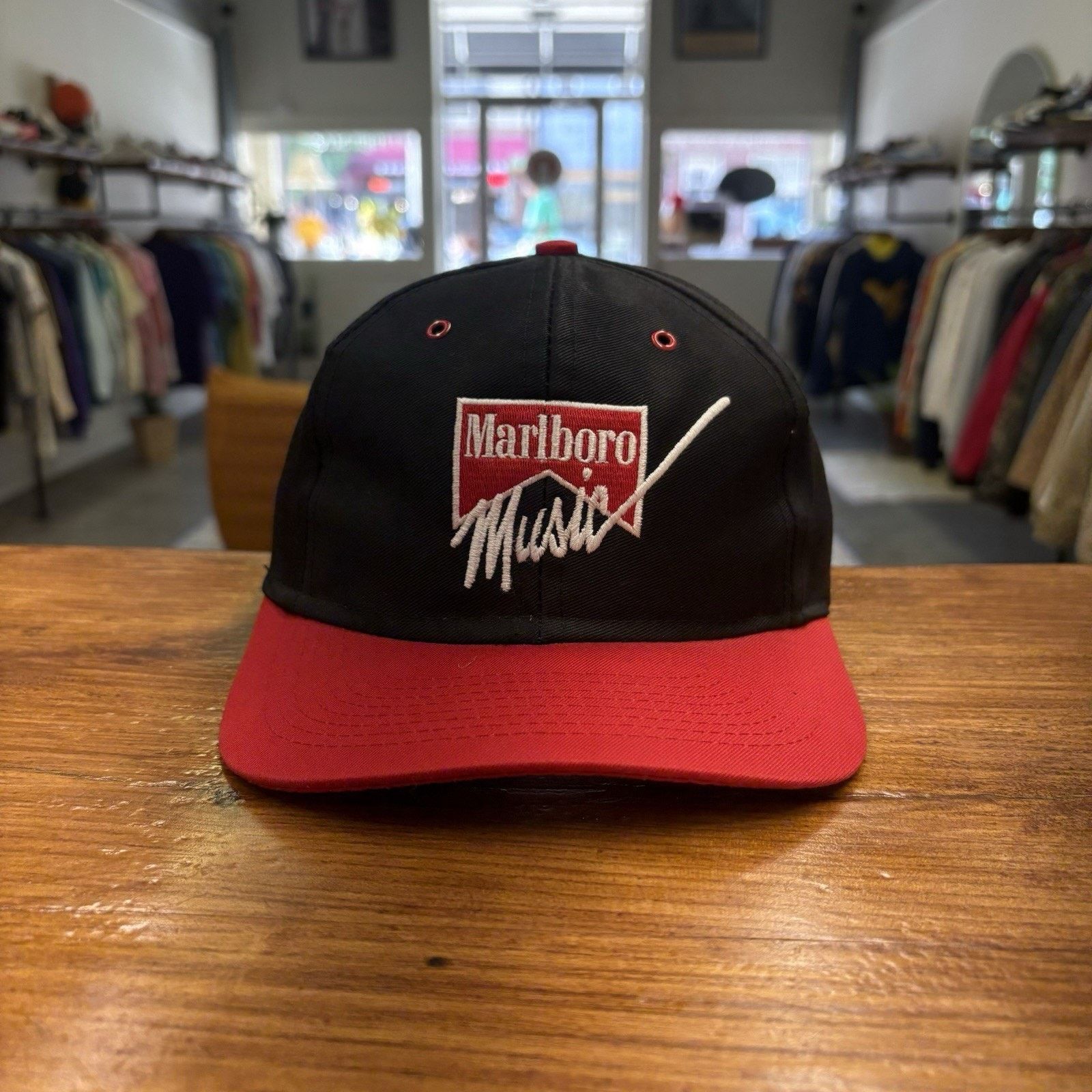 Marlboro Vintage 90’s Marlboro Music Black Hat Size ONE SIZE - 1 Thumbnail