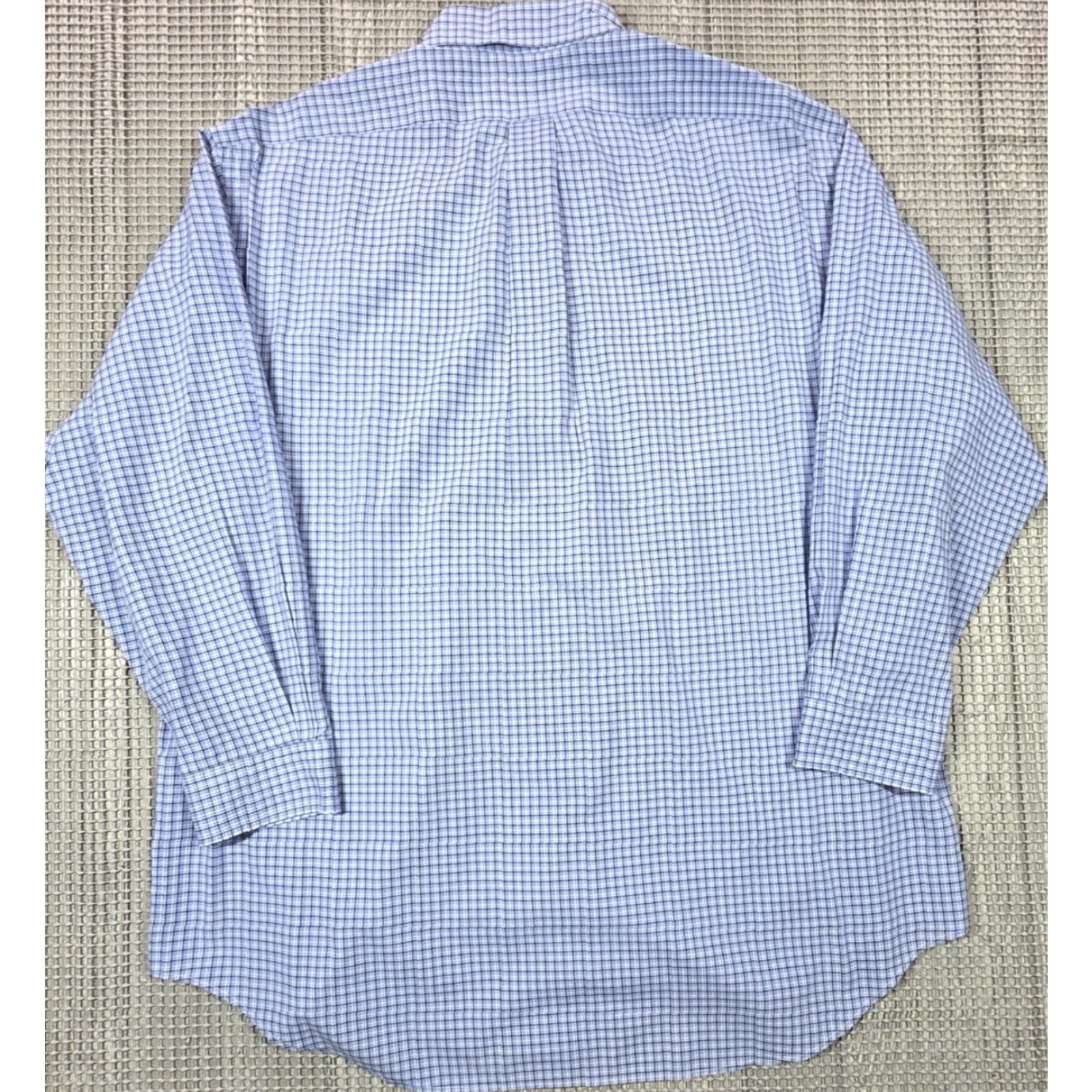 Polo Ralph Lauren VINTAGE Polo Ralph Lauren Shirt 90s Plaid Button-Up Long Sleeve 17-32/33 Blue Men's Size US XL / EU 56 / 4 - 7 Thumbnail