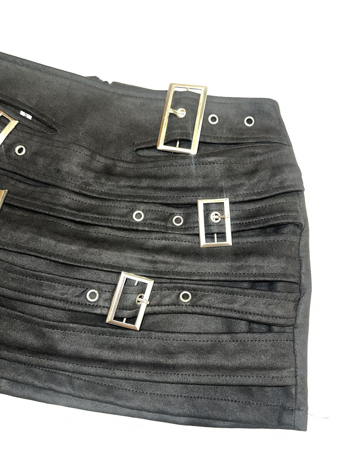 Japanese Brand Vintage multi belts punk mini skirt 🖤☠️ Size 26" / US 2 / IT 38 - 7 Thumbnail