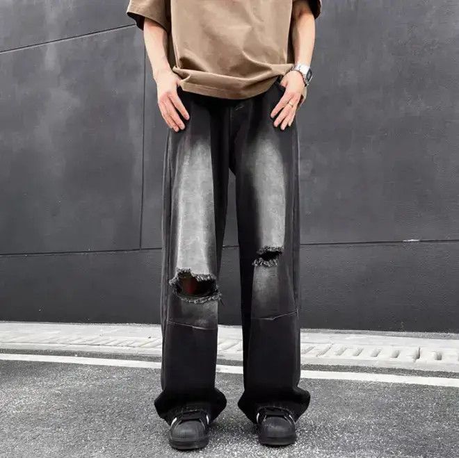 Japanese Brand Retro washed distressed jeans Size US 32 / EU 48 - 6 Thumbnail