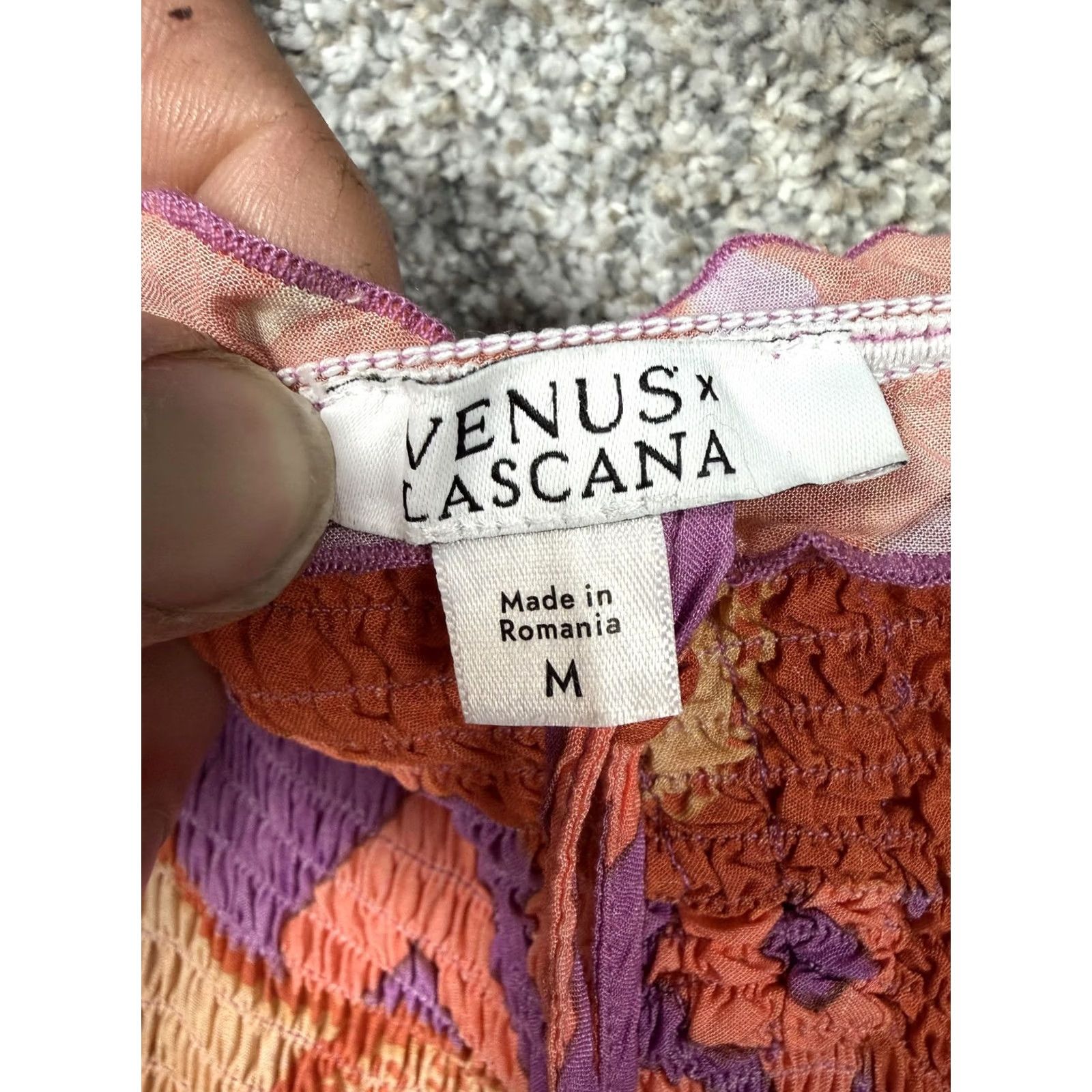 Venus Venus x Lascana Jumpsuit M Smocked Wide Leg Tassels Retro 70s Hippie Festival Womens Size 32" / US 10 / IT 46 - 6 Thumbnail