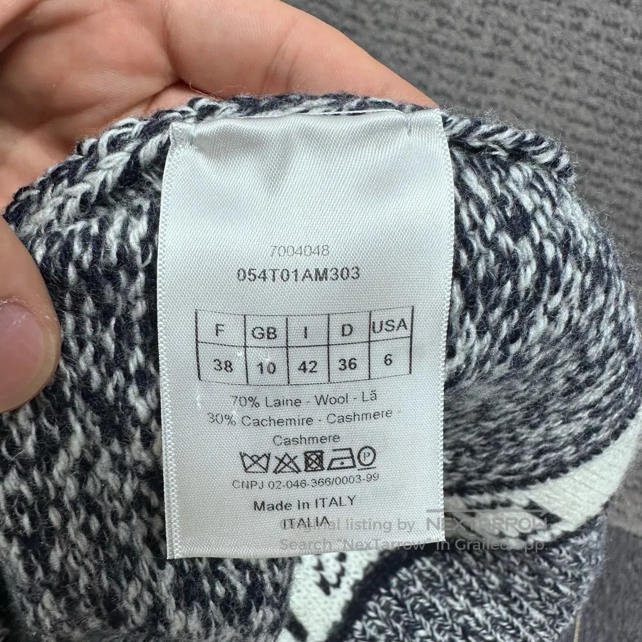 Dior Dior size38 Wool knitting slogan vest Size M / US 6-8 / IT 42-44 - 4 Thumbnail