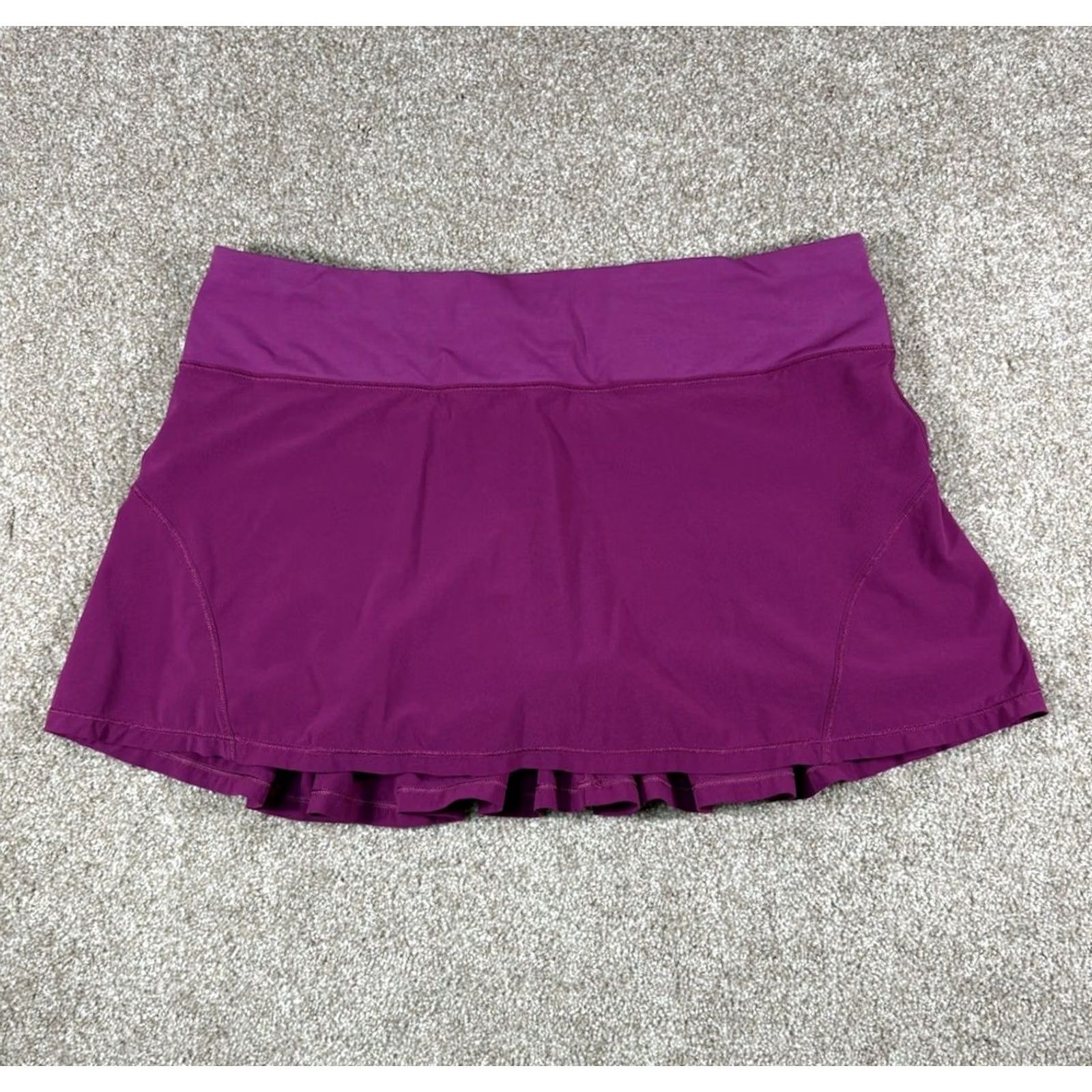 Lululemon Lululemon Speed Skirt Pleated Mini Skort Women's 10 Purple Ruffle Short Lined Skort Women 10 Purple Athleisure Size 32" / US 10 / IT 46 - 2 Thumbnail
