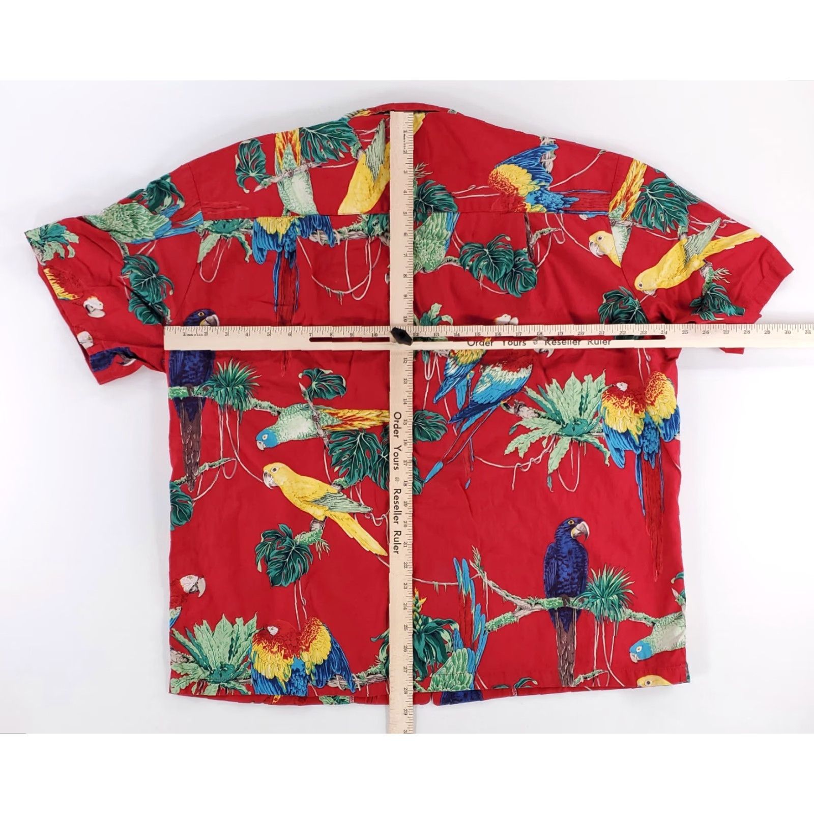 Paradise Found Paradise Found Magnum PI Hawaiian Shirt Button Up Red Parrots Mens XL Size US XL / EU 56 / 4 - 8 Thumbnail
