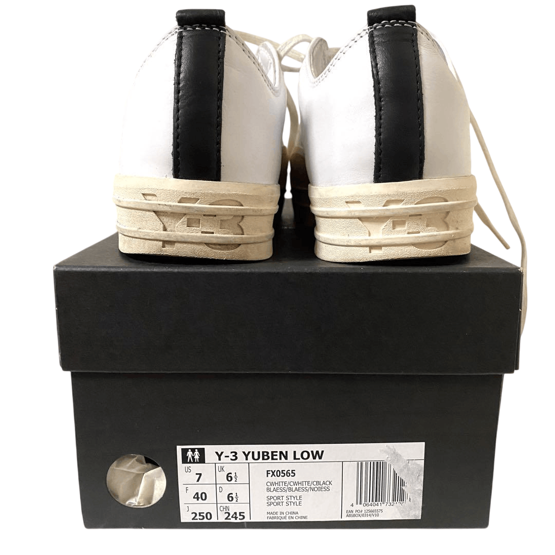 Y-3 Y-3 White Leather Sneakers YUBEN LOW Size US 7 / EU 40 - 4 Thumbnail