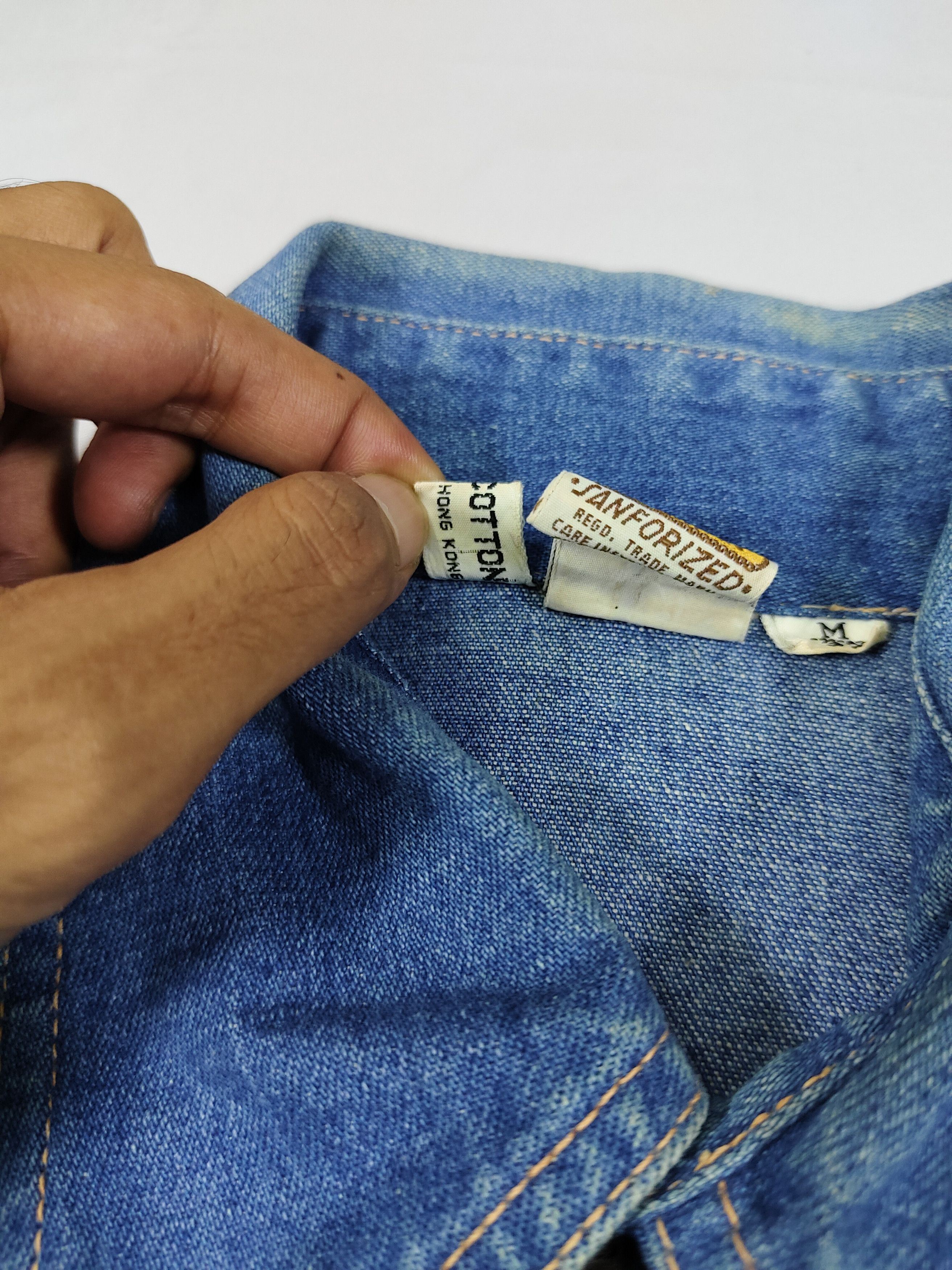 Hang Ten 80s Hang Ten- Sanforized Denim Shirt Western Workwear Size US M / EU 48-50 / 2 - 7 Thumbnail