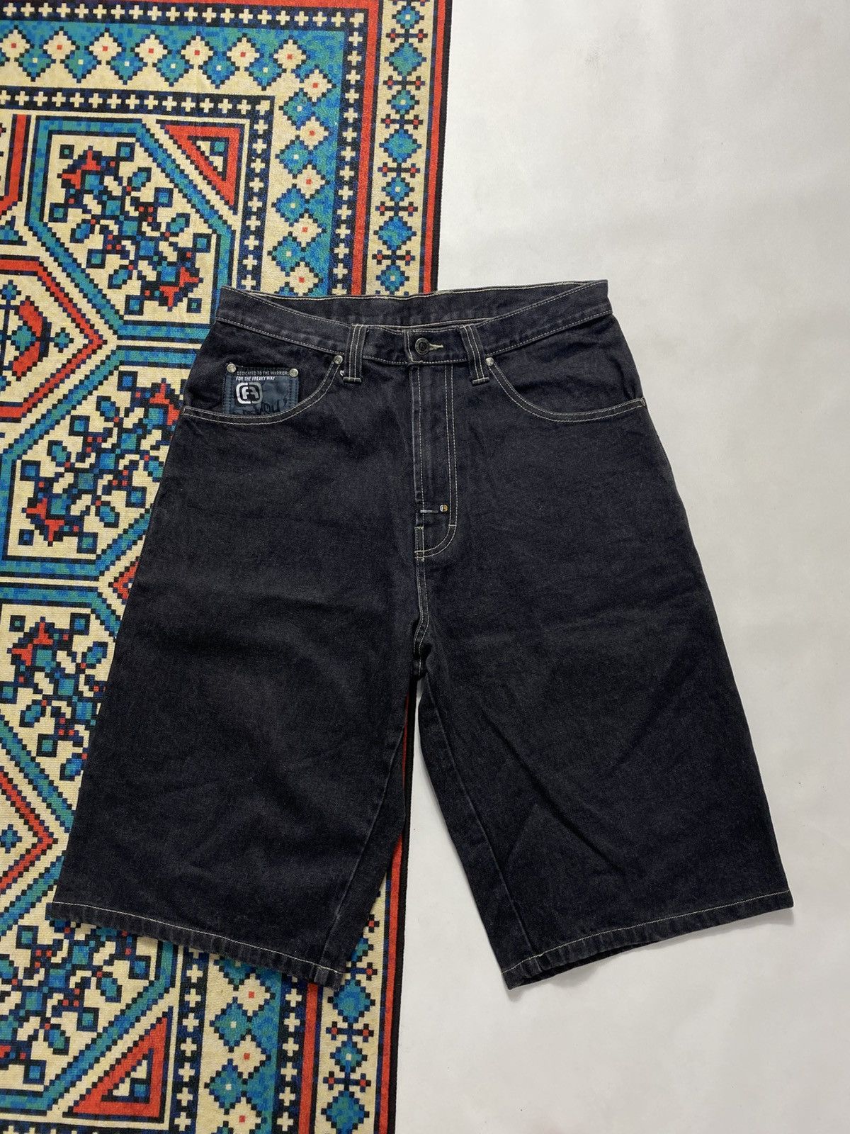 Japanese Brand Jeans Short Freaky x Stretwear Size US 32 / EU 48 - 6 Thumbnail