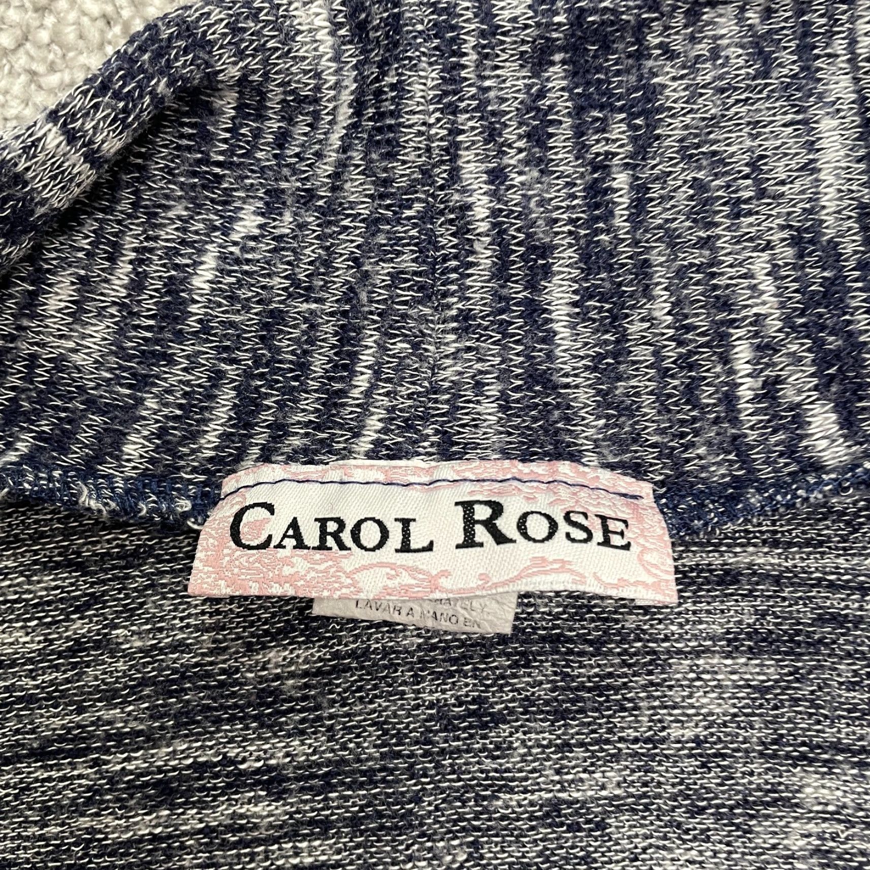 Vintage Carol Rose Cardigan Women S Heather Blue Midweight Stretch Soft Sweater Size S / US 4 / IT 40 - 3 Thumbnail