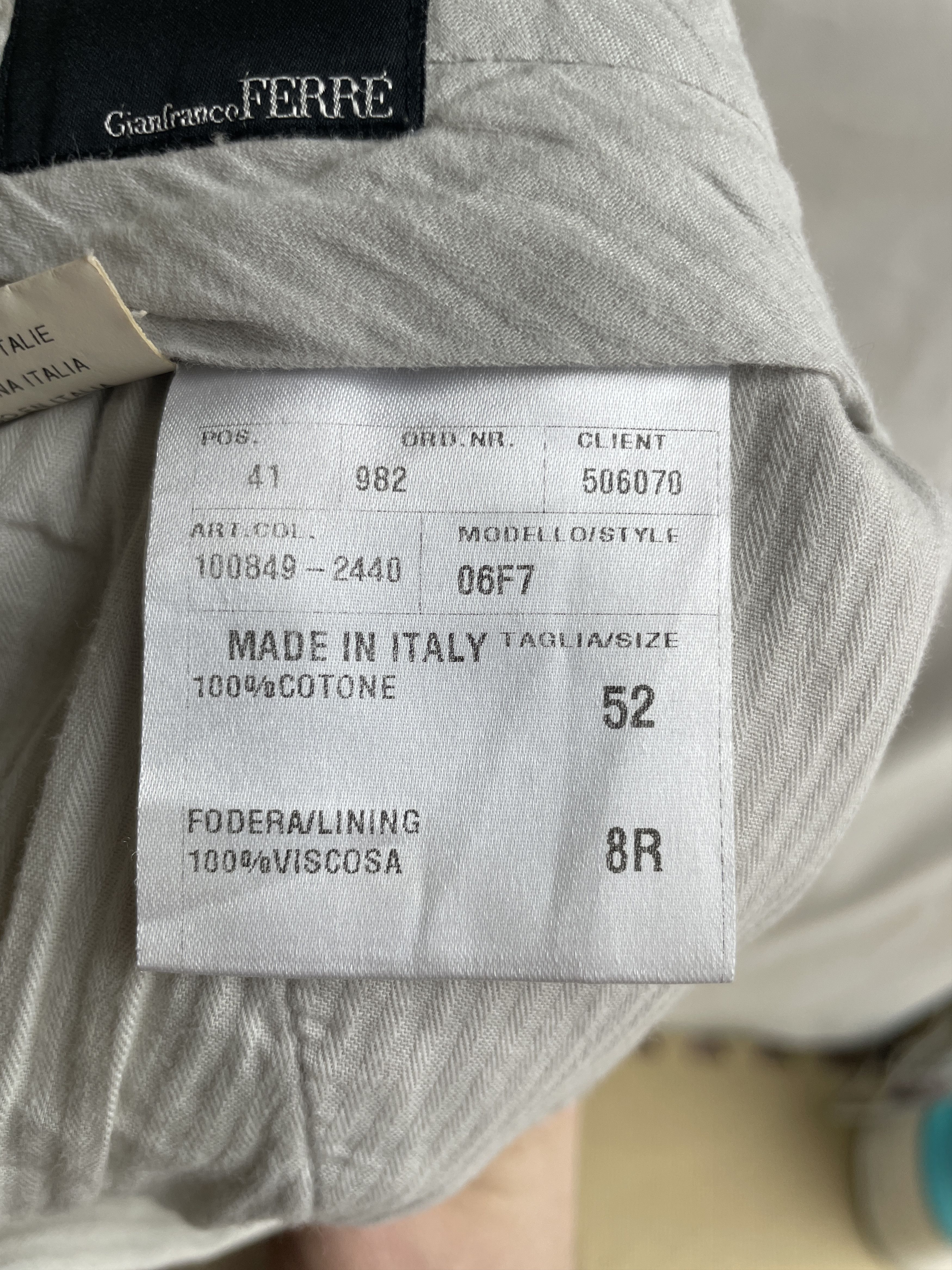 Gianfranco Ferre Gianfranco Ferre VTG Double Pleat Straight Corduroy Pants Size US 34 / EU 50 - 12 Thumbnail