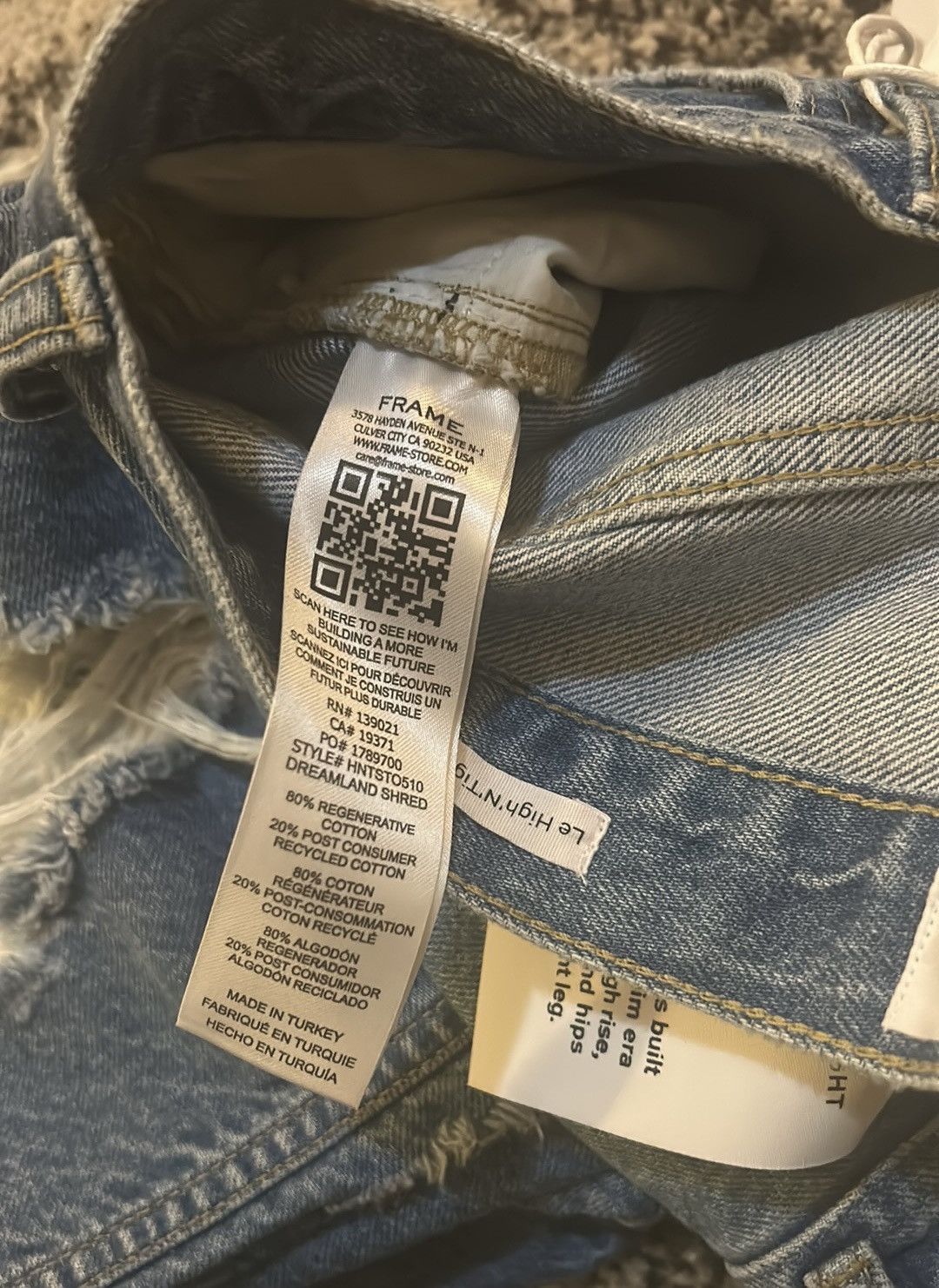 Frame Frame Atelier Le High N Tight Straight Dreamland Shred Jeans Size 28" / US 6 / IT 42 - 9 Thumbnail