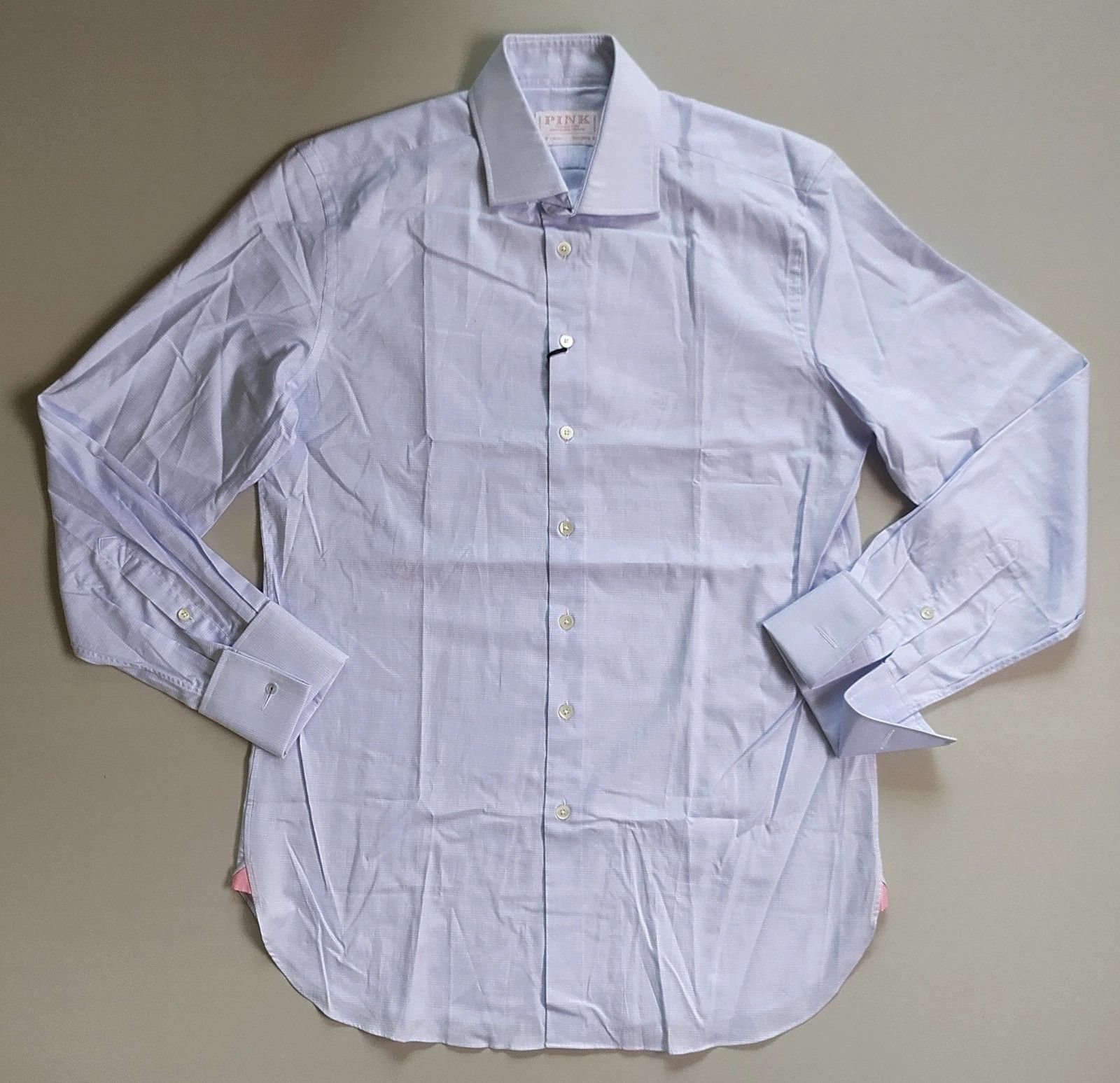 Thomas Pink Thomas Pink Formal Tailored Fit Mini Check Shirt T 0014 Size US S / EU 44-46 / 1 - 2 Thumbnail